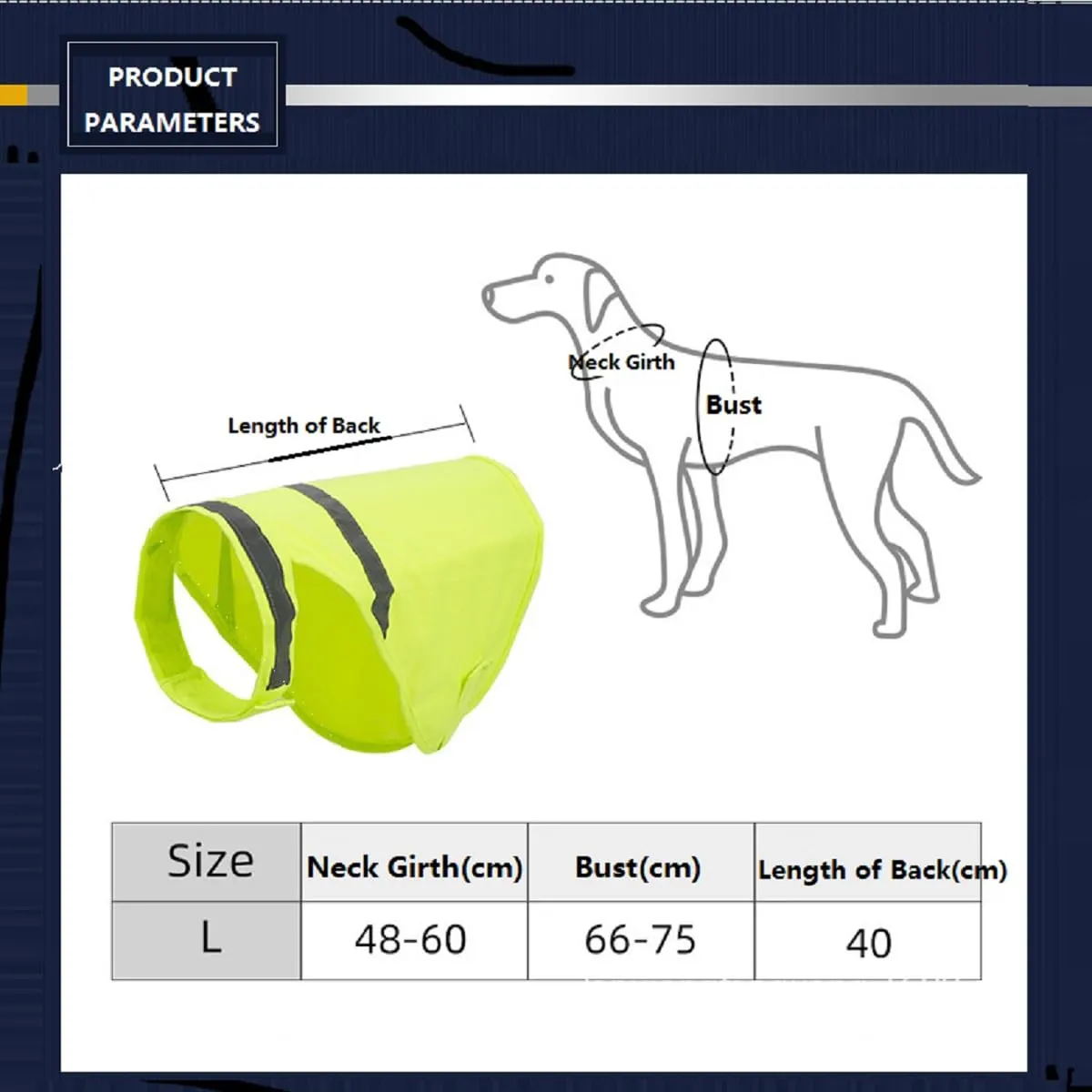 Gilet Riflettente Per Cani, Sicurezza Maglia Del Cane,Costume Riflettente Per Cani,Gilet Sicurezza Per Mantiene Vostro Cane Visibile Sicuro Da Auto E Incidenti Da Caccia - immagine 3
