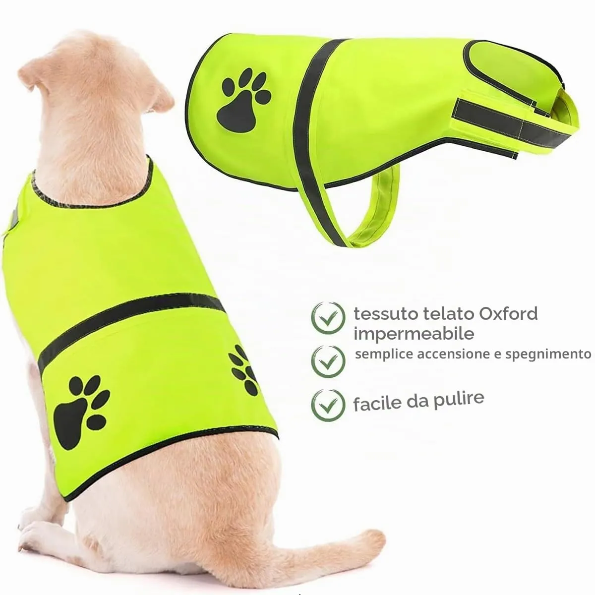 Gilet Riflettente Per Cani, Sicurezza Maglia Del Cane,Costume Riflettente Per Cani,Gilet Sicurezza Per Mantiene Vostro Cane Visibile Sicuro Da Auto E Incidenti Da Caccia - immagine 4