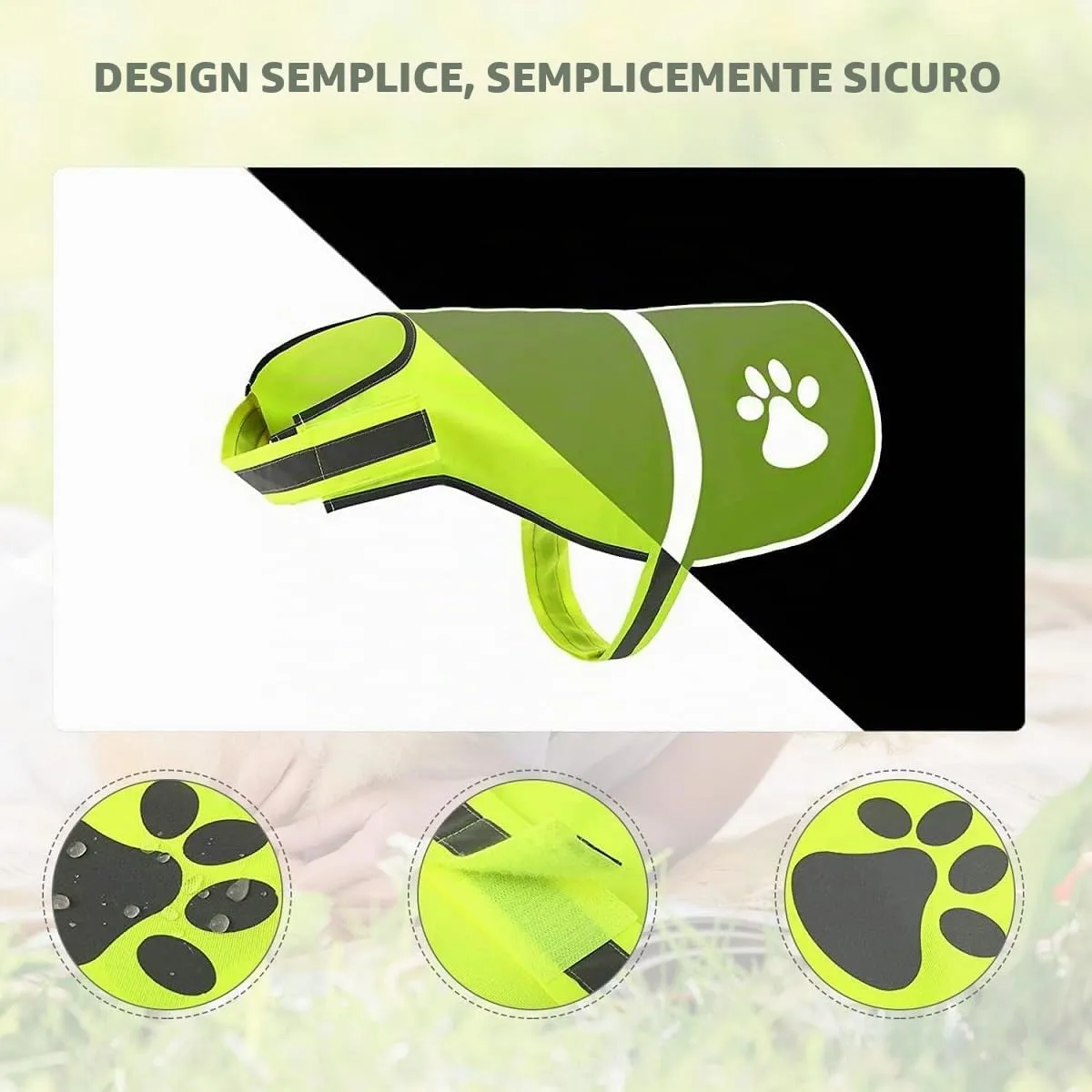 Gilet Riflettente Per Cani, Sicurezza Maglia Del Cane,Costume Riflettente Per Cani,Gilet Sicurezza Per Mantiene Vostro Cane Visibile Sicuro Da Auto E Incidenti Da Caccia - immagine 6