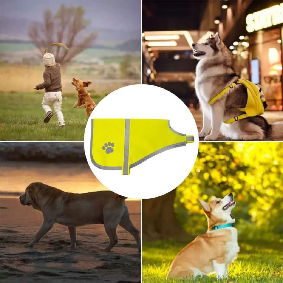 Gilet Riflettente Per Cani, Sicurezza Maglia Del Cane,Costume Riflettente Per Cani,Gilet Sicurezza Per Mantiene Vostro Cane Visibile Sicuro Da Auto E Incidenti Da Caccia - immagine 8