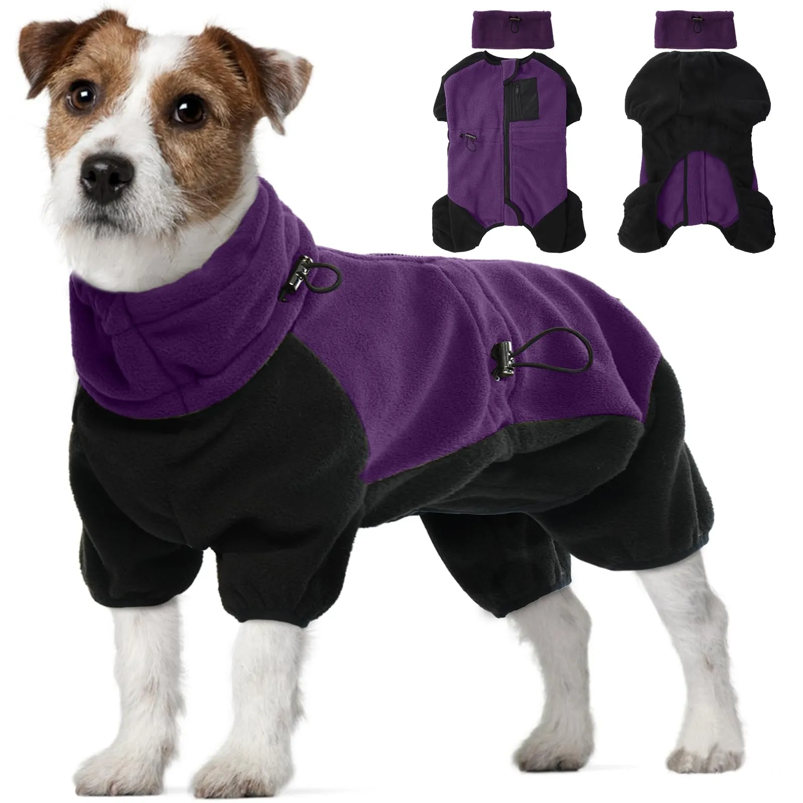 Cappotto Cane Taglia Media, Giubbotto Cane Pullover Cani Taglia Media Giacca Invernale Per Cani Felpe Per Cani(Viola, M) - immagine 1