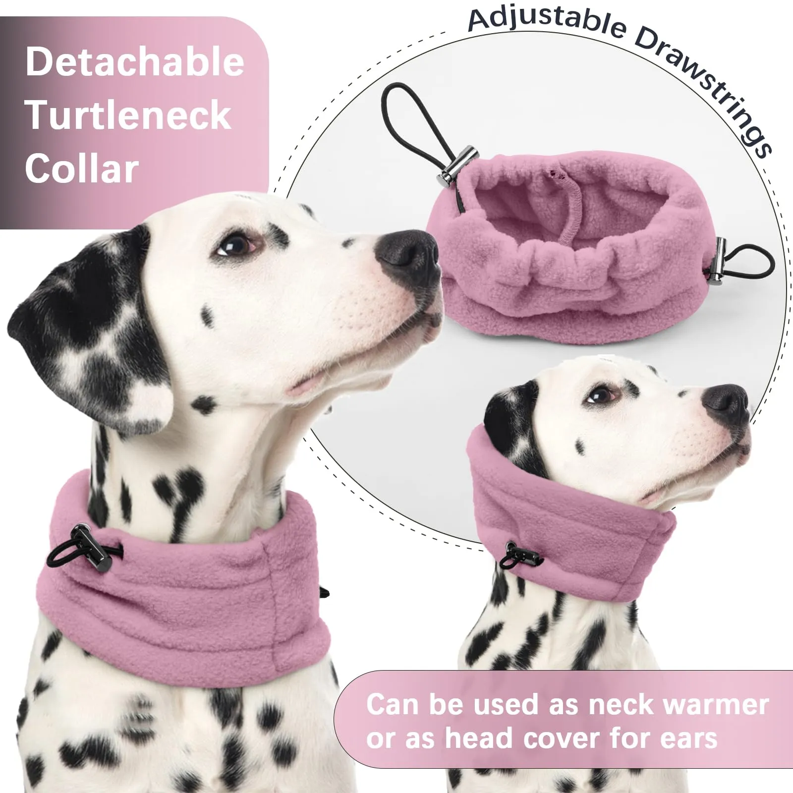 Cappotto Cane Taglia Media, Giubbotto Cane Pullover Cani Taglia Media Giacca Invernale Per Cani Felpe Per Cani(Rosa, M) - immagine 3