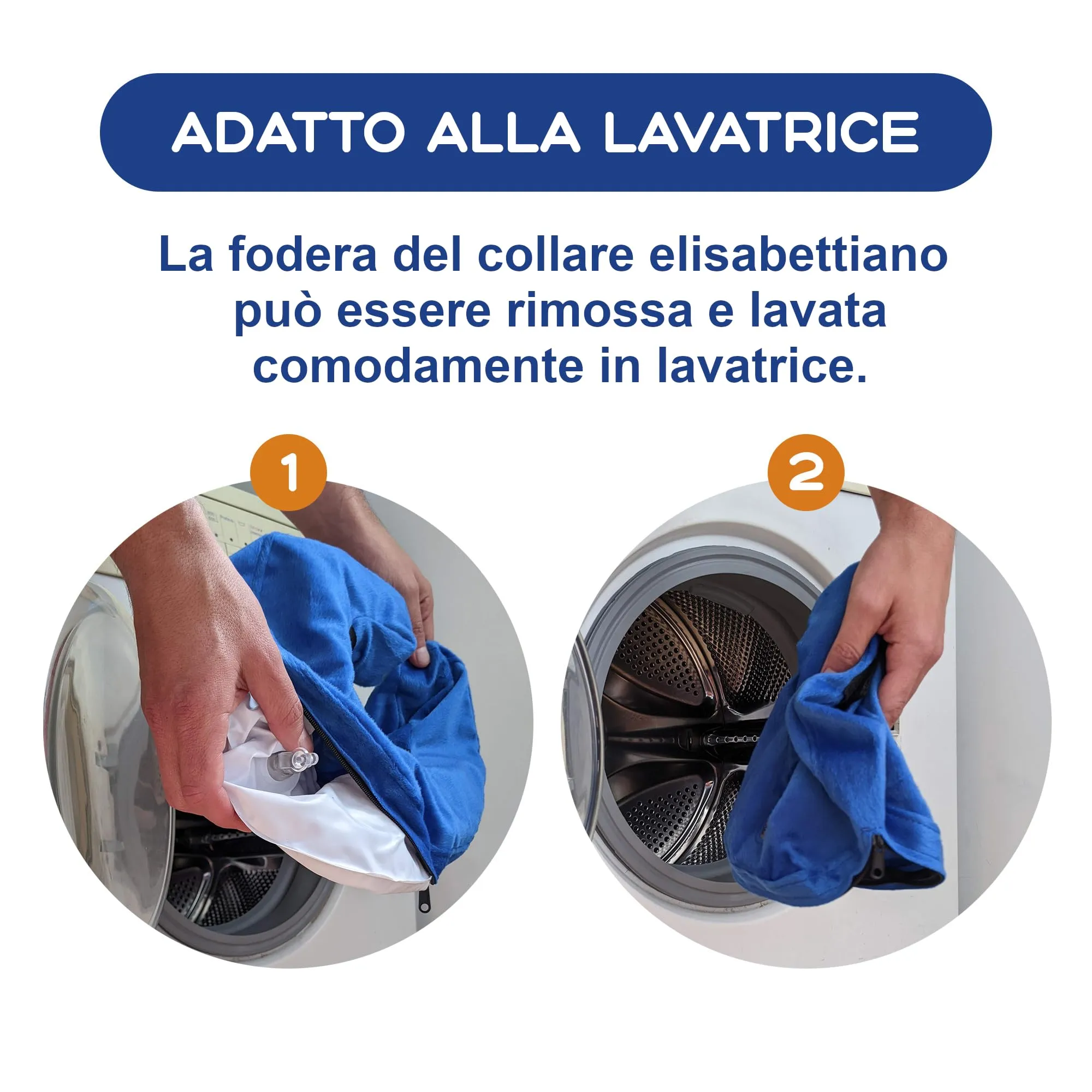 Collare Elisabettiano Cane Morbido (Taglia L, Collo 40-46 cm), Collare Gonfiabile Blu, Post Operatorio e Anti Leccamento, Ciambella Cane Post Intervento per Recupero da Ferite e Operazioni (Blu L) - immagine 7