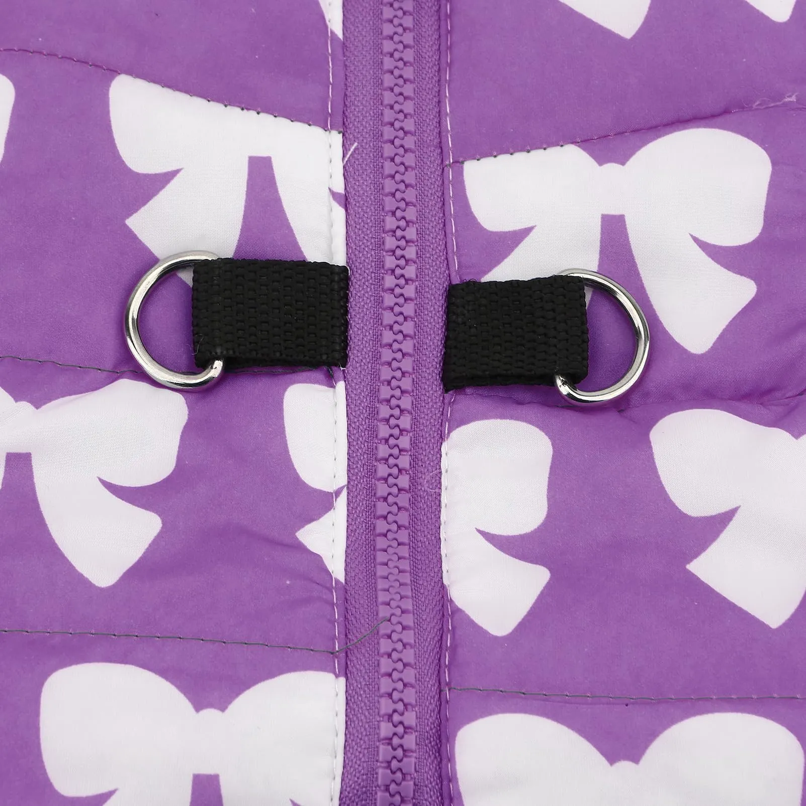 SMALLLEE_LUCKY_STORE Cappottino per cani di piccola taglia, con anello a D - immagine 4