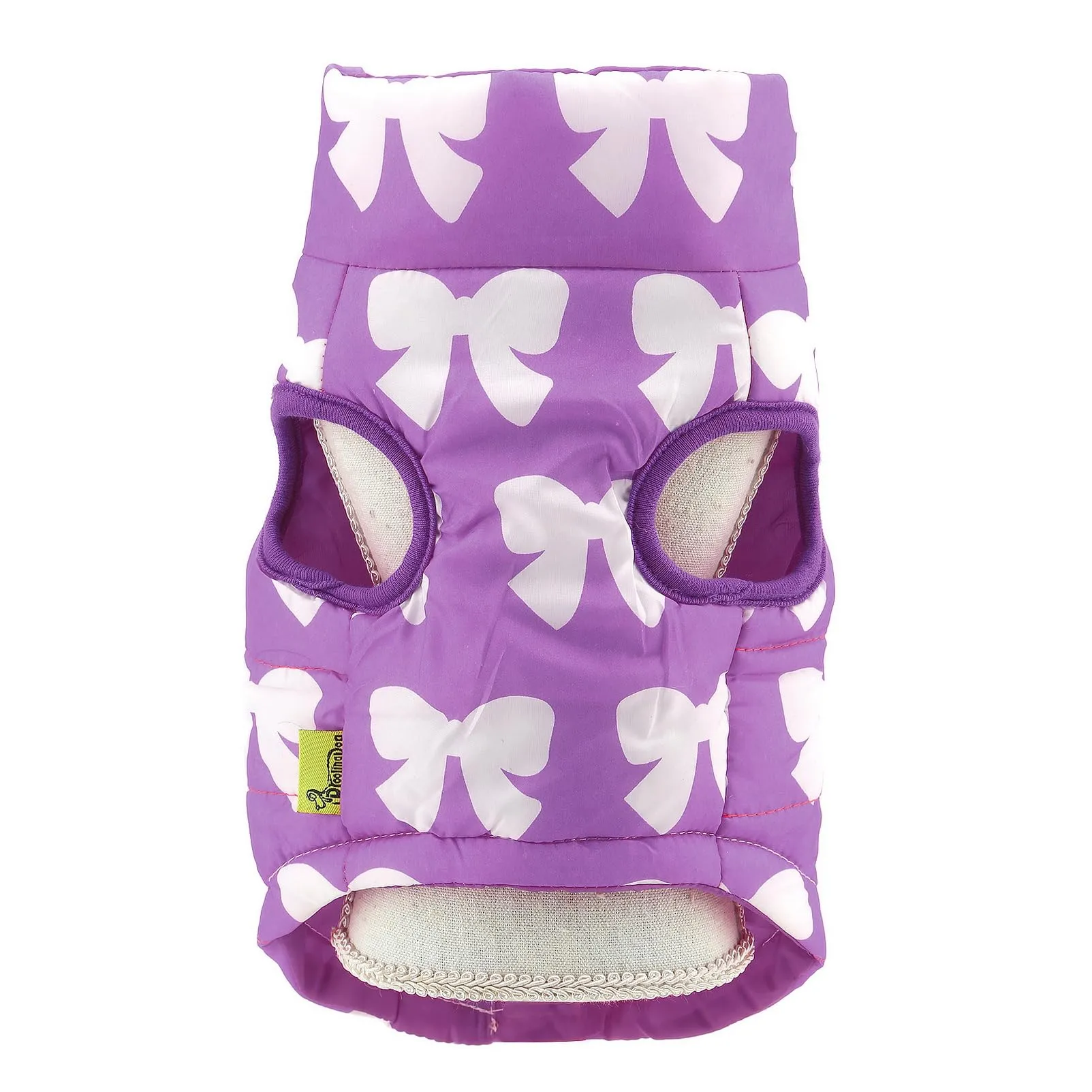 SMALLLEE_LUCKY_STORE Giacca invernale impermeabile per cani e gatti di piccola taglia, con cerniera, imbottita, per Chihuahua, Yorkie, gattini, abbigliamento caldo, Viola, L - immagine 7
