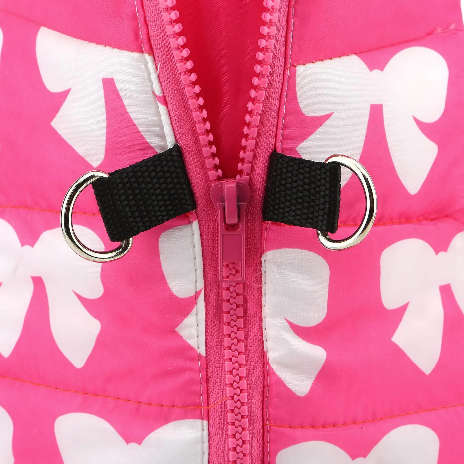 SMALLLEE_LUCKY_STORE Gilet giacca invernale resistente all'acqua per animali domestici, con anello a D, per cani di piccola taglia e gatto, imbottito con cerniera, cappotto caldo per chihuahua, Yorkie - immagine 4