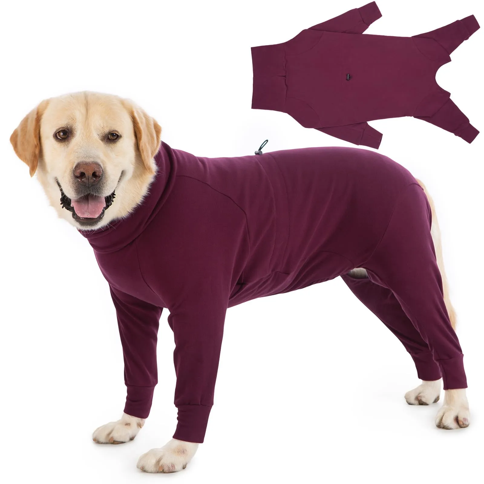 Cyponpy - Cappotto caldo per cani con gambe - Maglione a collo alto in pile con dolcevita per cani di taglia media e grande - Giacca invernale in pile per tutto il corpo per levrieri - immagine 1