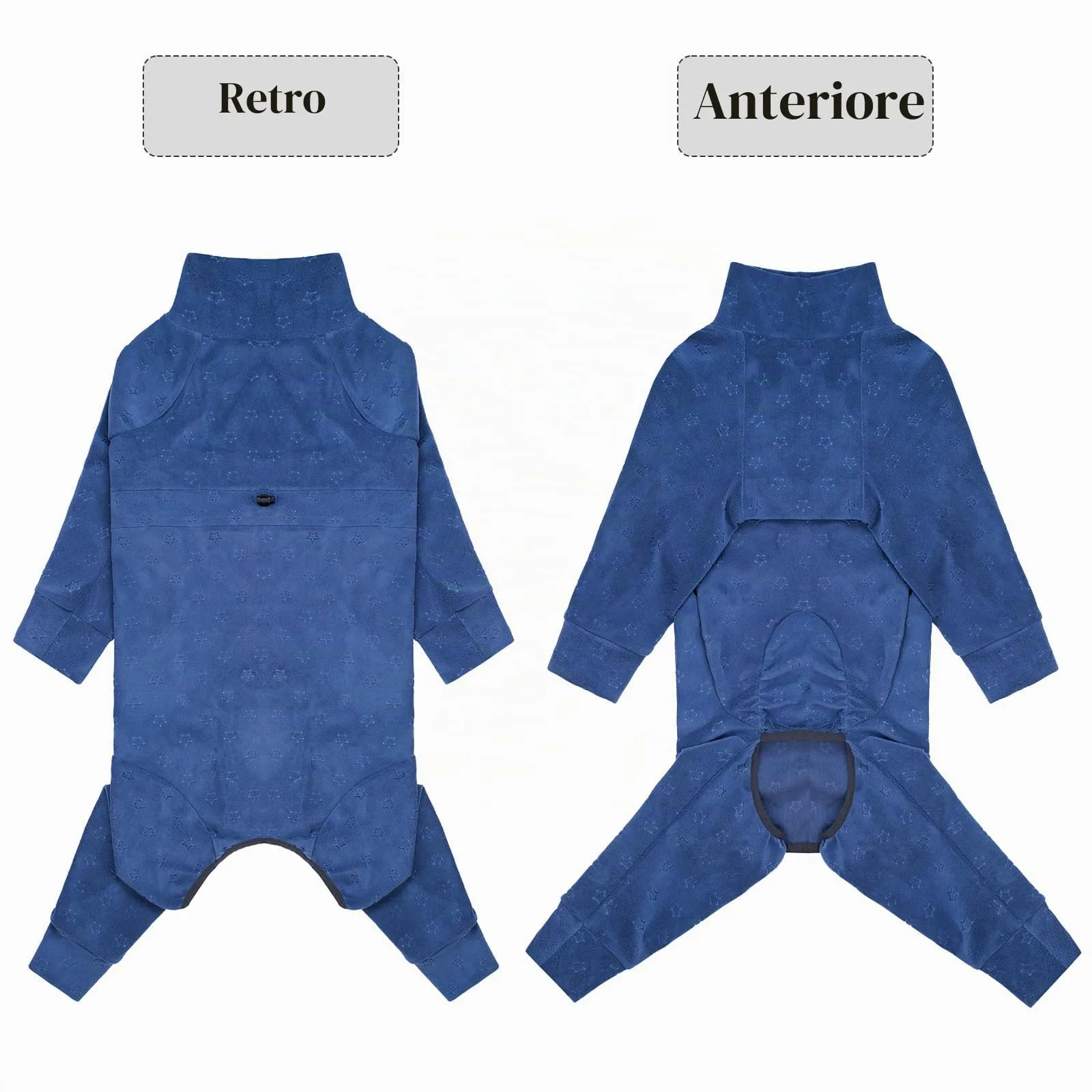 Cyponpy - Cappotto in pile con embossing per cani con gambe, pigiama completo per cani, pullover caldo invernale per cani di taglia media e grande, maglione a maniche lunghe elasticizzato - immagine 7