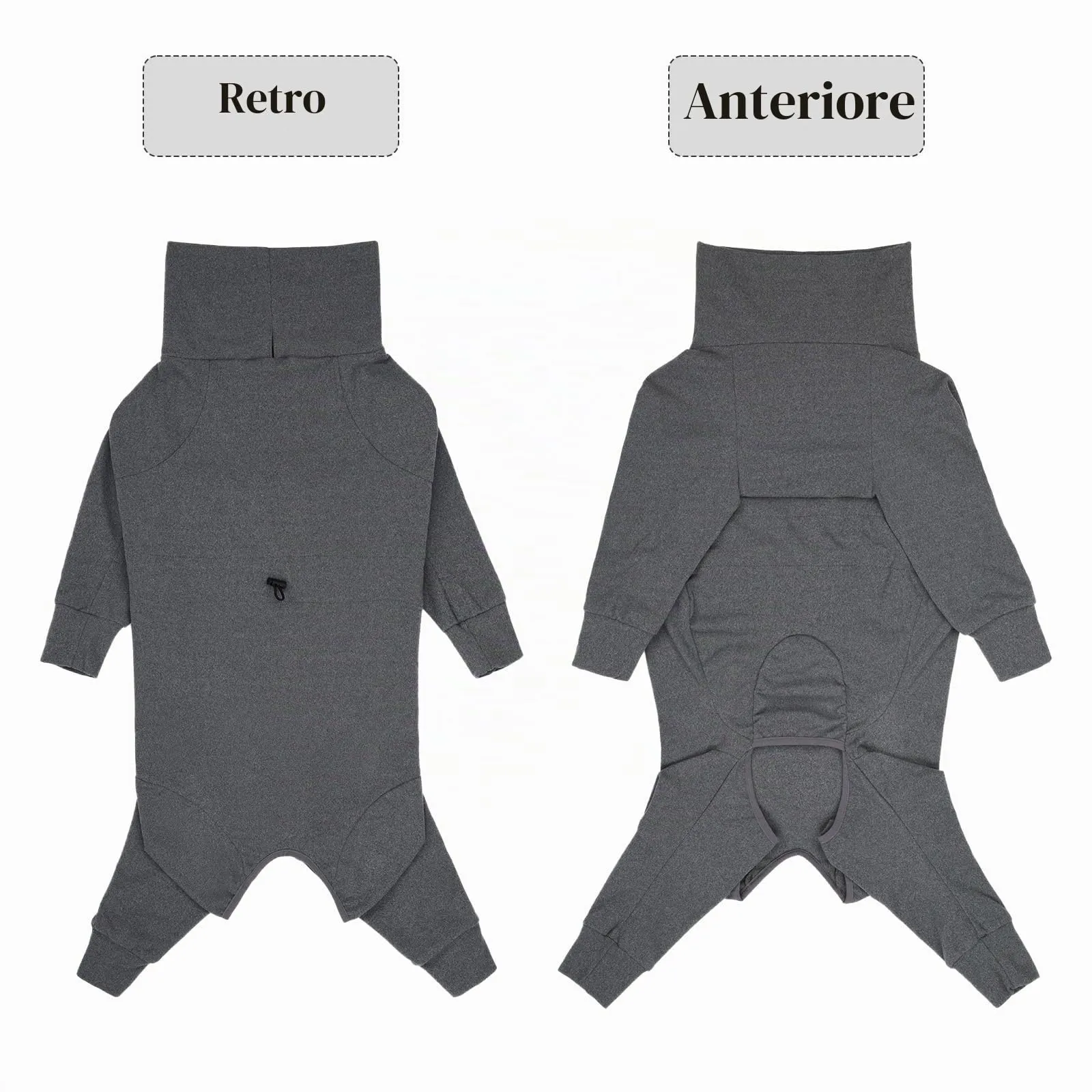 Cyponpy - Cappotto caldo per cani con gambe, maglione in pile con scollo a tartaruga per cani di taglia media e grande, abbigliamento invernale, giacca in pile, pigiama per cani - immagine 7