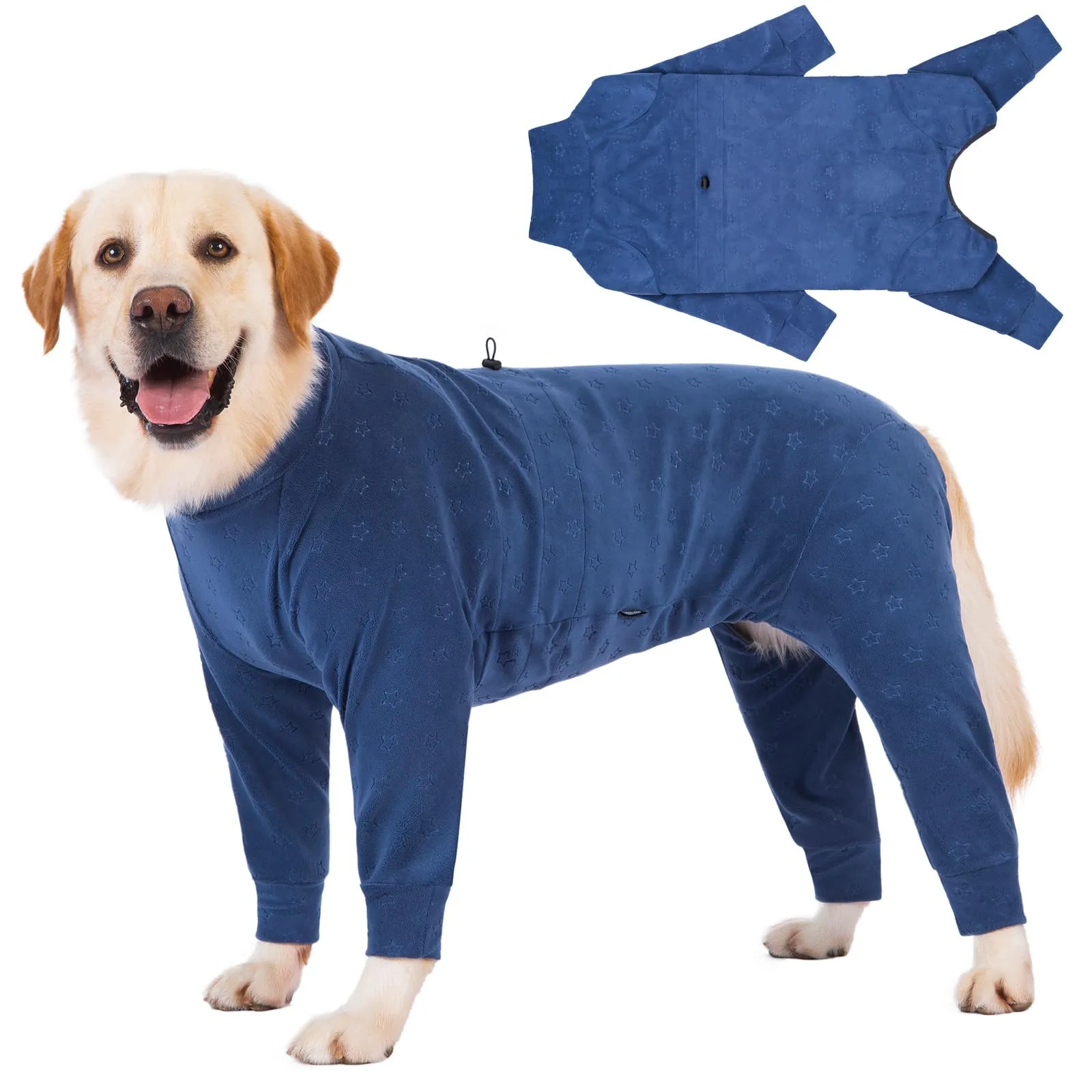 Cyponpy - Cappotto in pile per cani con rilievo con gambe - Abbigliamento invernale caldo per cani di taglia media e grande, pigiama per tutto il corpo, maglione stretchy a maniche lunghe, giacca a - immagine 1