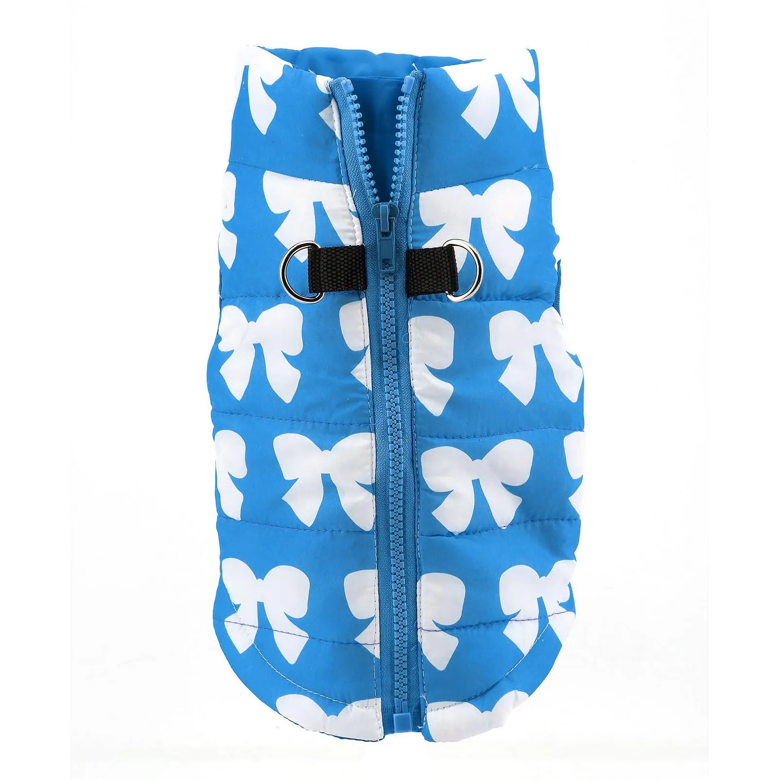 SMALLLEE_LUCKY_STORE Gilet giacca invernale resistente all'acqua per animali domestici, con anello a D, per cani di piccola taglia e gatto, imbottito con cerniera, cappotto caldo per cuccioli - immagine 6