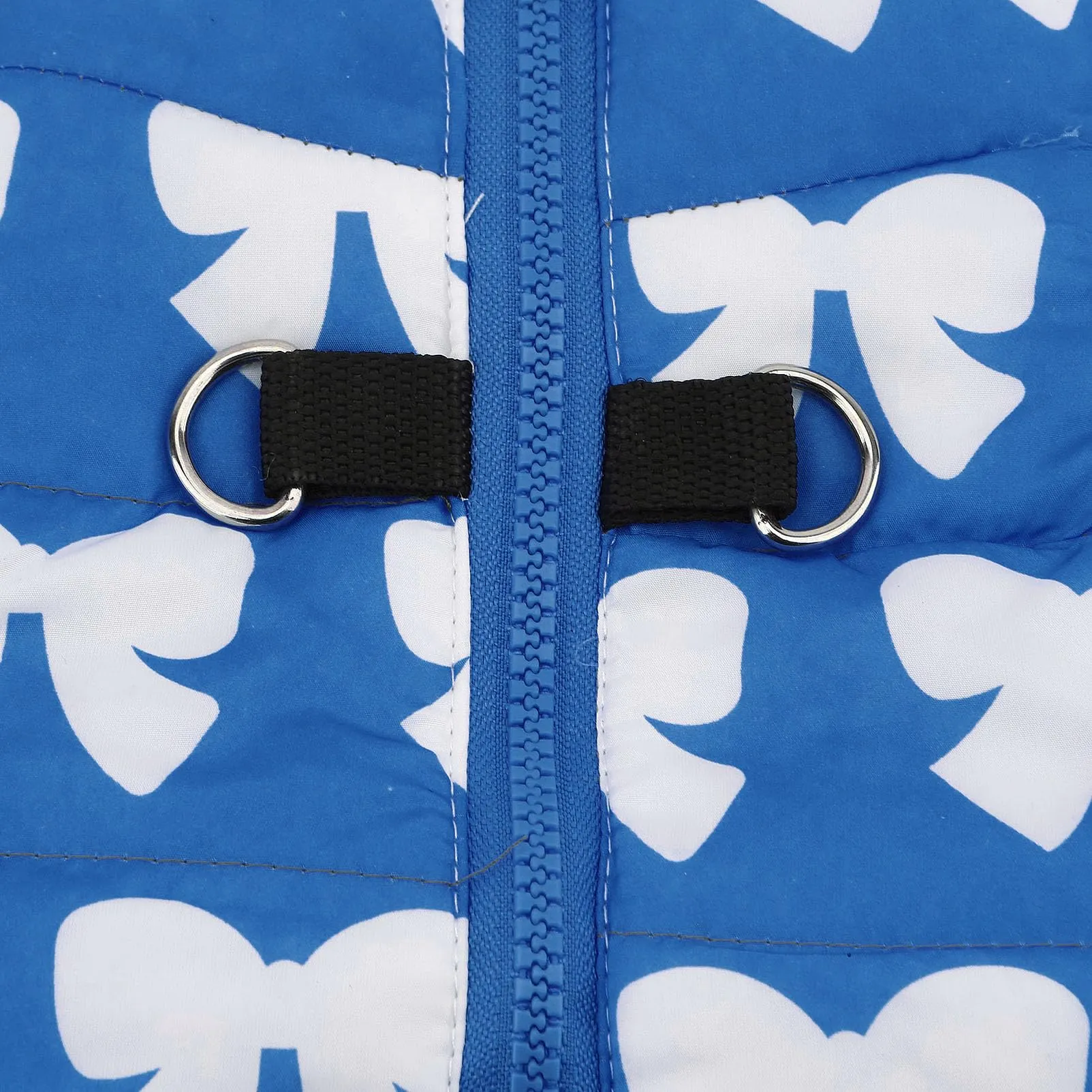 SMALLLEE_LUCKY_STORE, Cappotto invernale impermeabile con anello a D per cani e gatti di piccola taglia - Mantello imbottito con cerniera - Per chihuahua, yorkshire, gattino - Blu scuro - Taglia XS - immagine 5