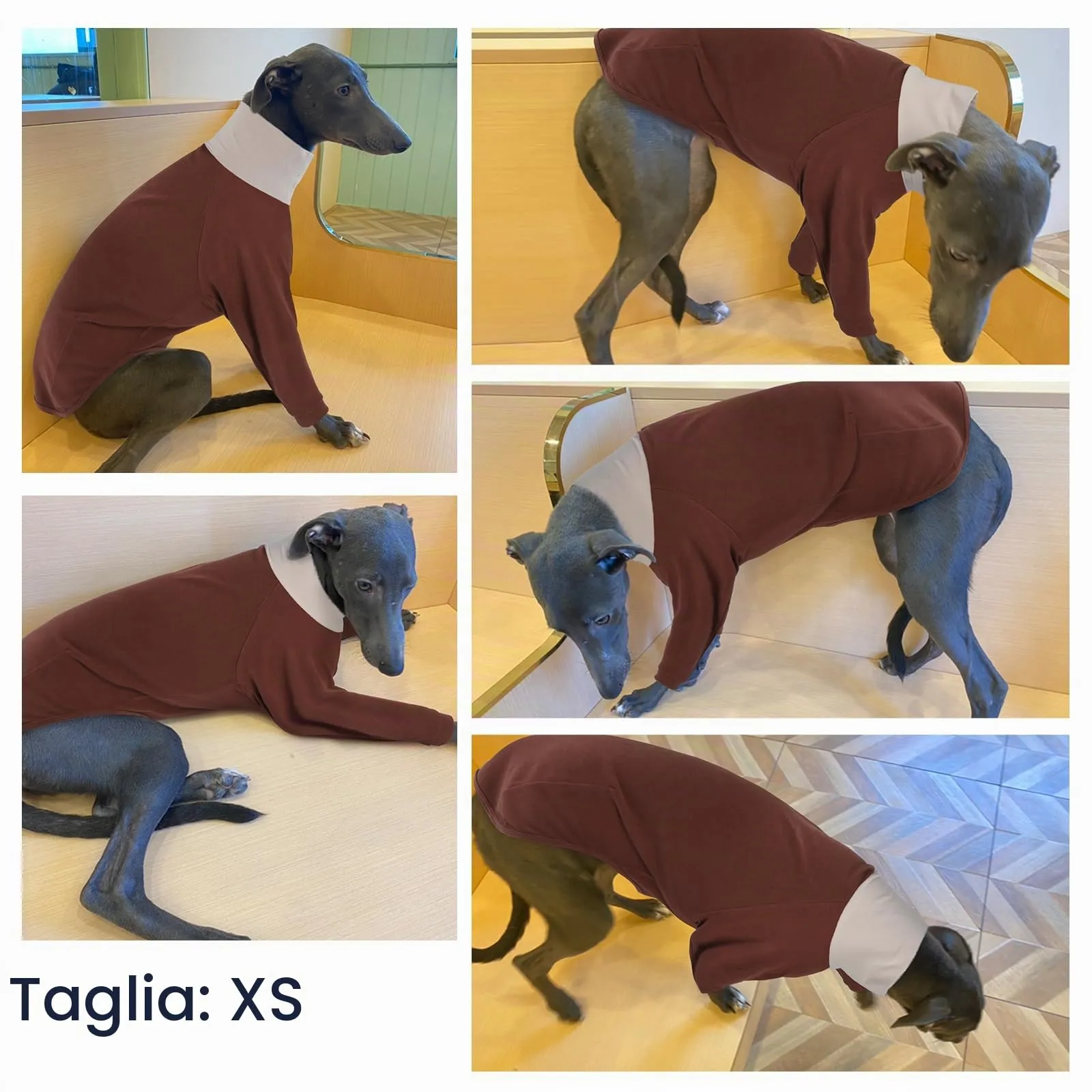 IECOii - Maglione per levrieri, dolcevita per cani, saluki, lurcher, cappotto invernale caldo e confortevole per whippet, felpa in pile per l'autunno e l'inverno, pigiama per cani, pullover - immagine 5