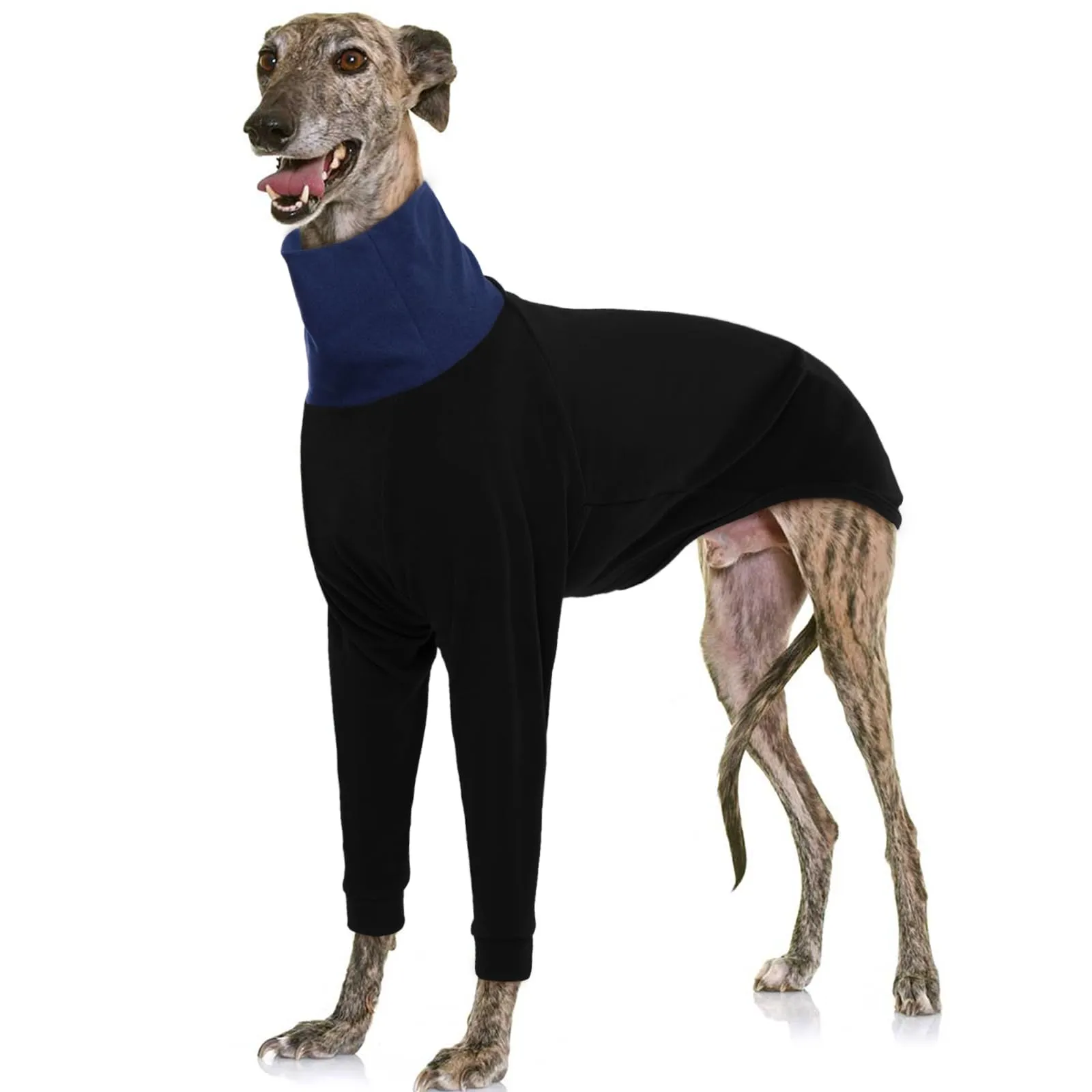 IECOii Maglione levriero per cani maglione dolcevita Saluki Lurcher cappotto invernale caldo Whippet felpa in pile autunno inverno outfit levriero pigiama pullover vestiti invernali per cani XXL - immagine 1