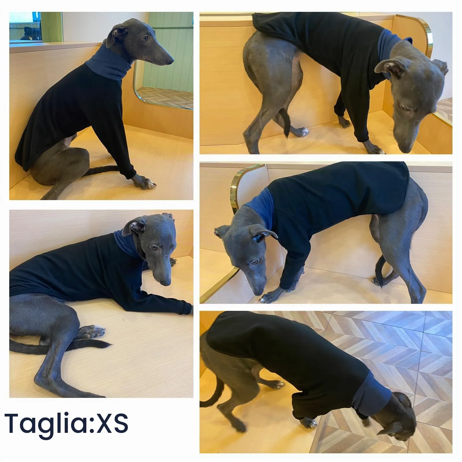 IECOii Maglione levriero per cani maglione dolcevita Saluki Lurcher cappotto invernale caldo Whippet felpa in pile autunno inverno outfit levriero pigiama pullover vestiti invernali per cani XXL - immagine 5