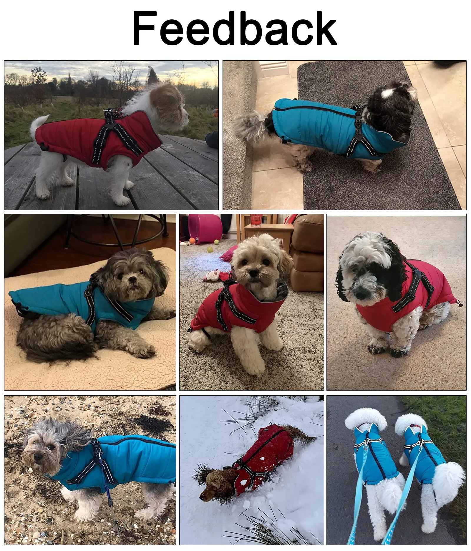 Cappotti per cani impermeabili con imbracatura invernale caldo cappotto - immagine 6