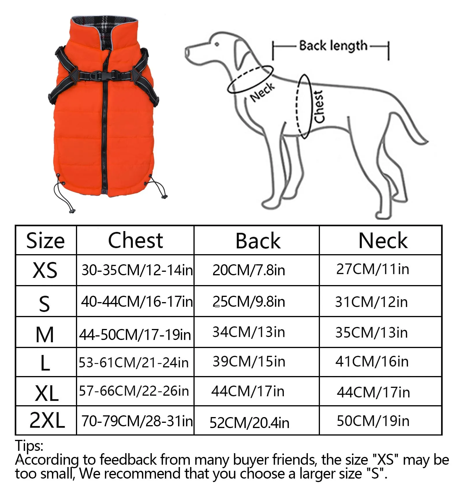 Cappotti per cani impermeabili con imbracatura invernale caldo cappotto - immagine 4