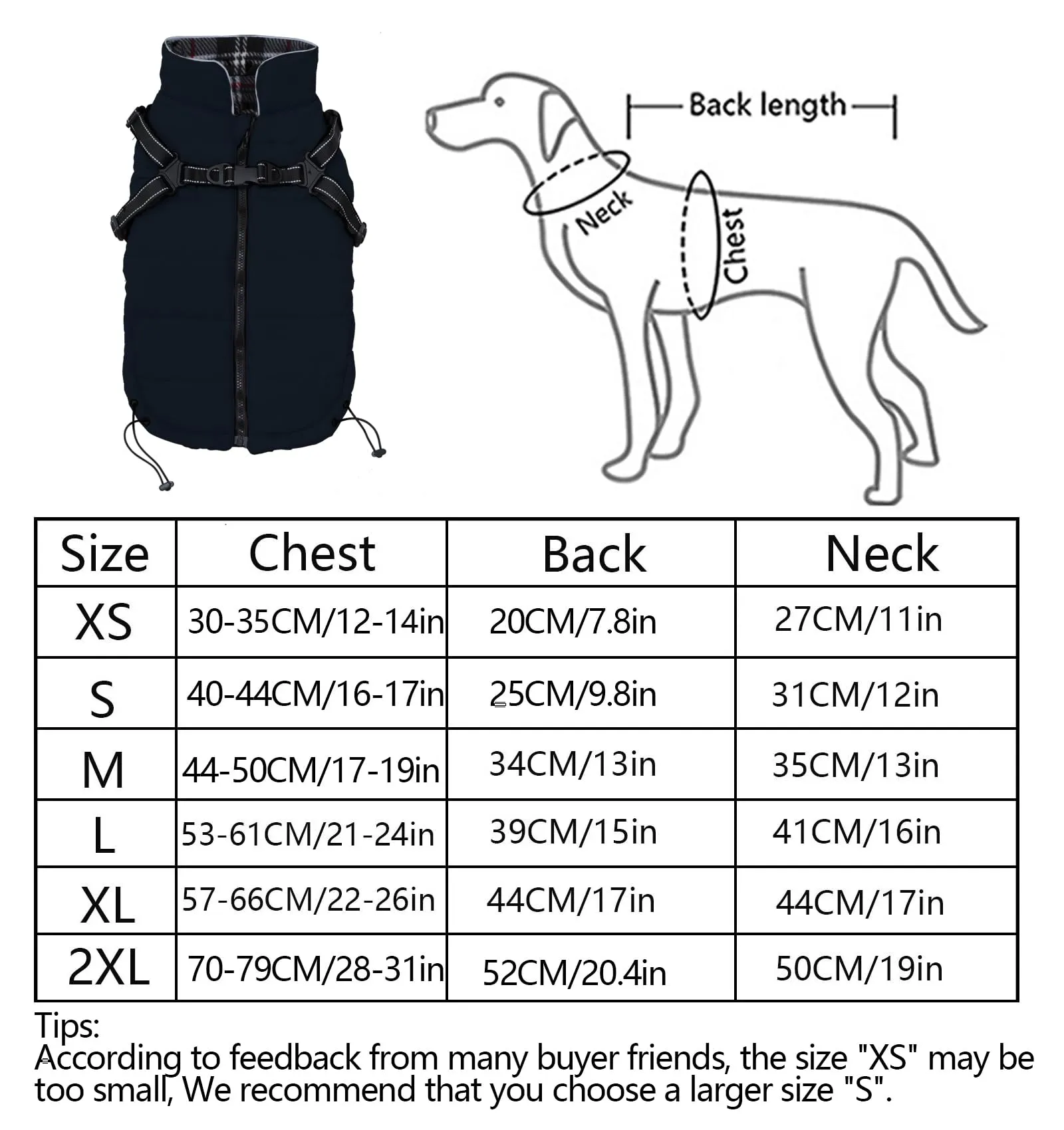 Cappotti per cani impermeabili con imbracatura invernale caldo cappotto - immagine 4