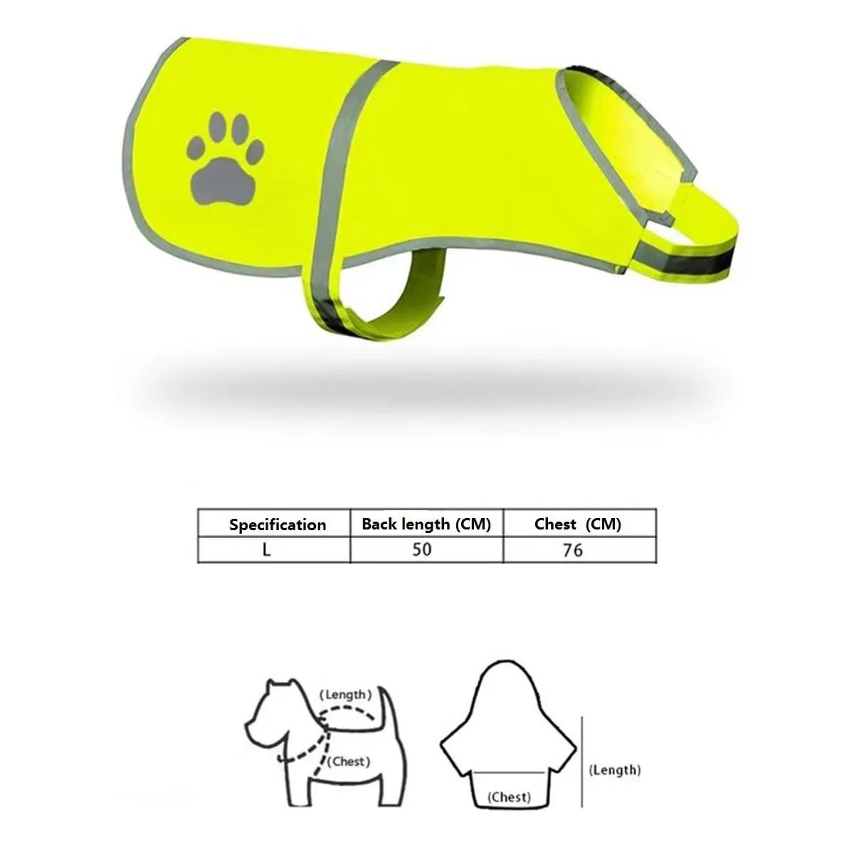 Gilet Catarifrangente per Cane,Sicurezza Maglia del Cane,Dog Giubbotto Riflettente di Sicurezza,Costume Riflettente per Cani,Per Cani Mantiene Vostro Visibile Sicuro Auto Incidenti Da Caccia(L) - immagine 2