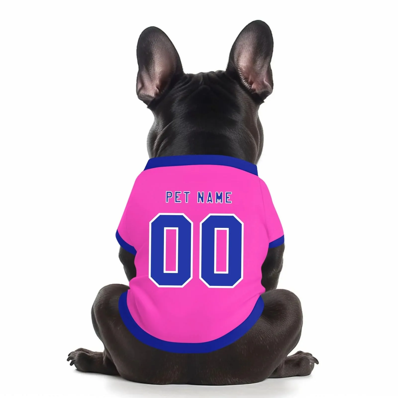 Camicia da cane semplice per cani di piccola, media e grande taglia Maglia da calcio per cani personalizzata con nome, numero, logo, maglie sportive personalizzate per animali domestici A06 - immagine 1