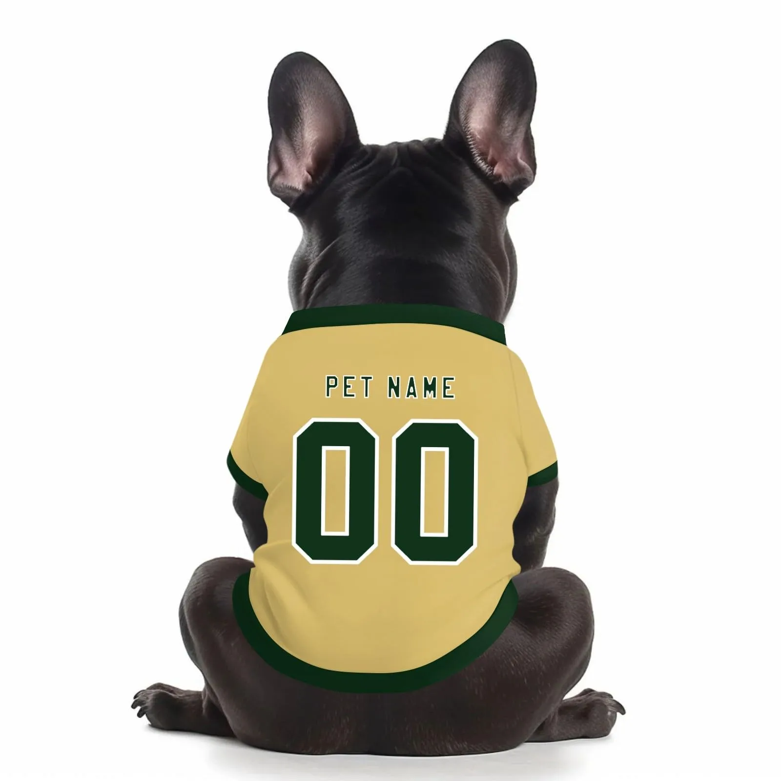 Camicia da cane semplice per cani di piccola, media e grande taglia Maglia da calcio per cani personalizzata con nome, numero, logo, maglie sportive personalizzate per animali domestici A05 - immagine 1