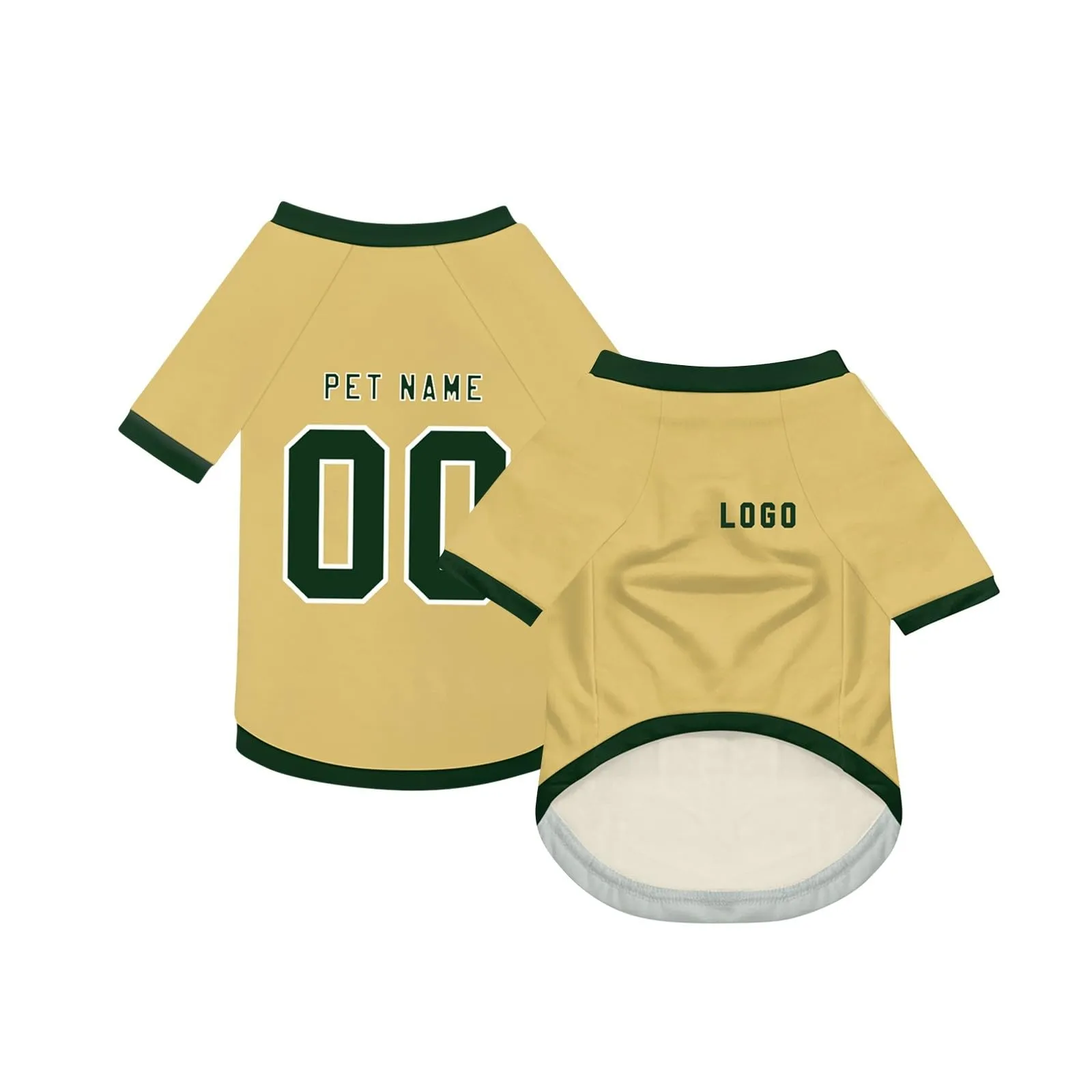 Camicia da cane semplice per cani di piccola, media e grande taglia Maglia da calcio per cani personalizzata con nome, numero, logo, maglie sportive personalizzate per animali domestici A05 - immagine 2