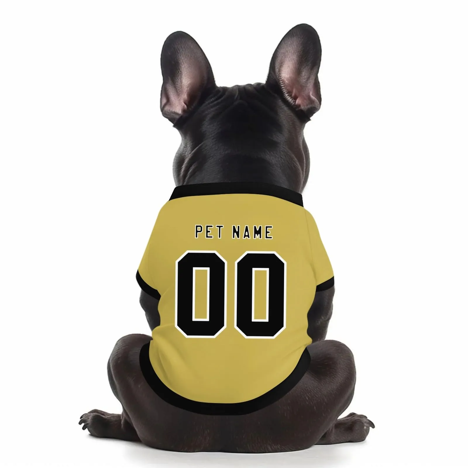 Camicia da cane semplice per cani di piccola, media e grande taglia Maglia da calcio per cani personalizzata con nome, numero, logo, maglie sportive personalizzate per animali domestici A14 - immagine 1