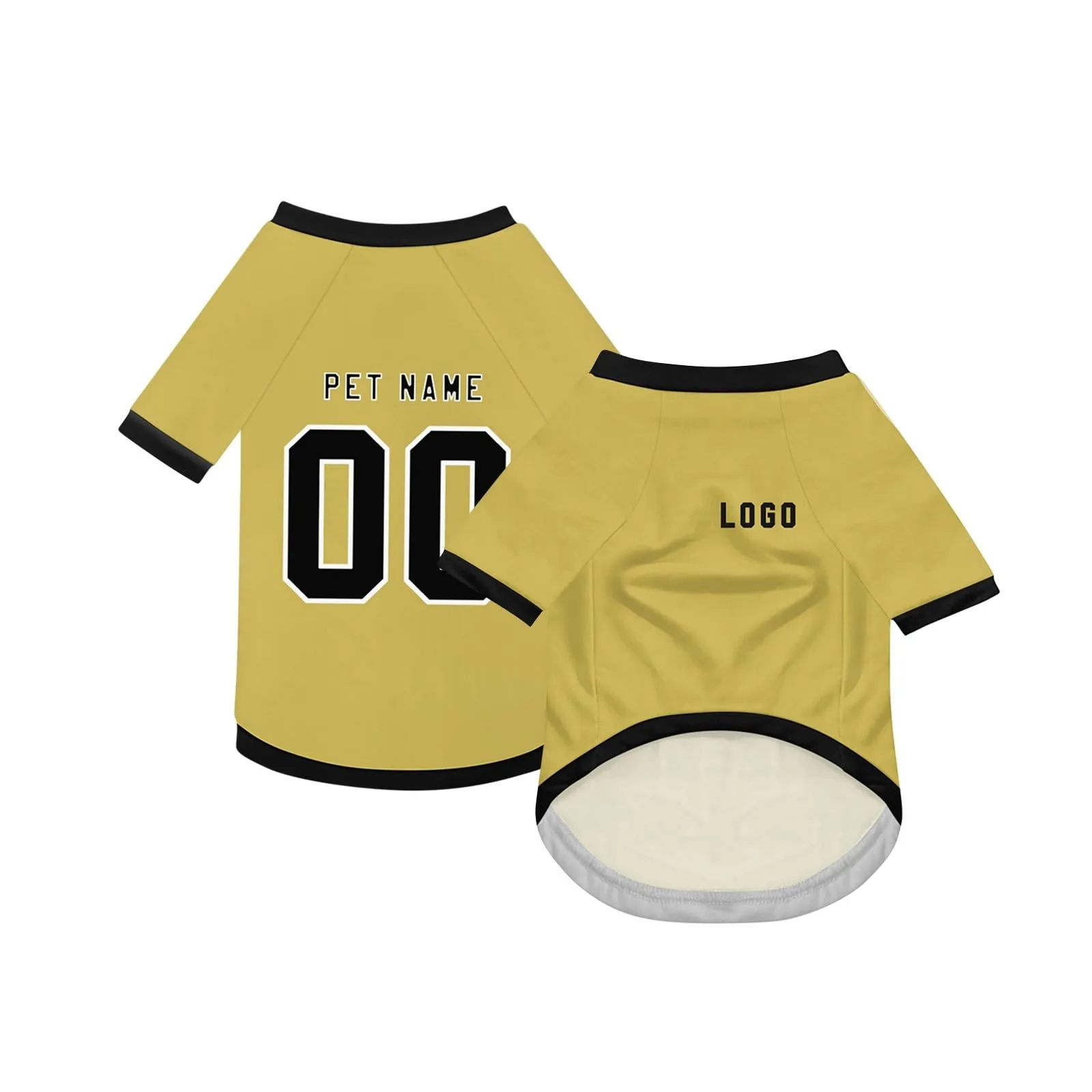 Camicia da cane semplice per cani di piccola, media e grande taglia Maglia da calcio per cani personalizzata con nome, numero, logo, maglie sportive personalizzate per animali domestici A14 - immagine 2