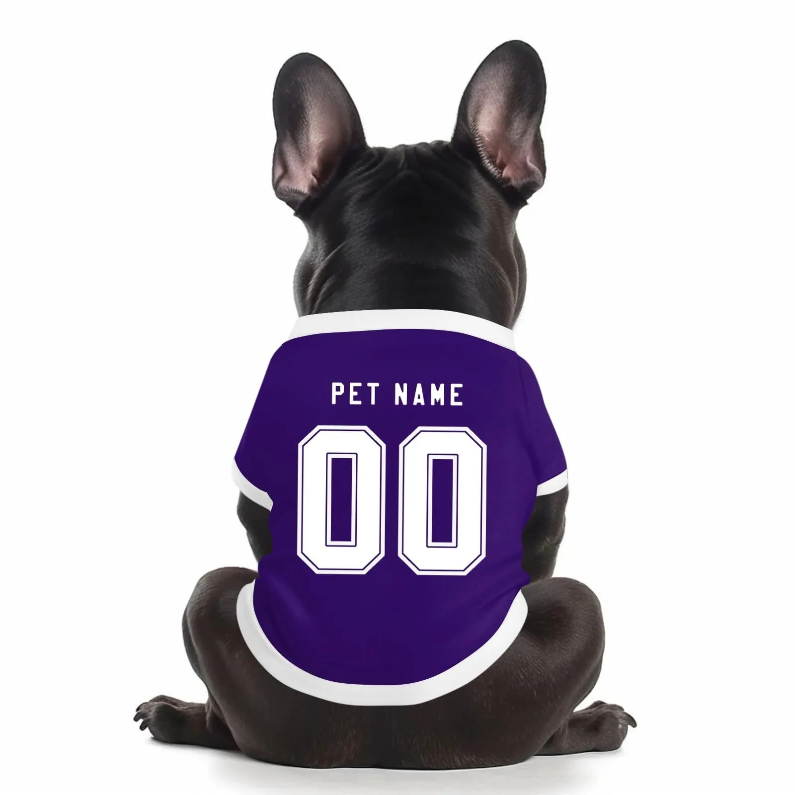 Camicia da cane semplice per cani di piccola, media e grande taglia Maglia da calcio per cani personalizzata con nome, numero, logo, maglie sportive personalizzate per animali domestici A23 - immagine 1