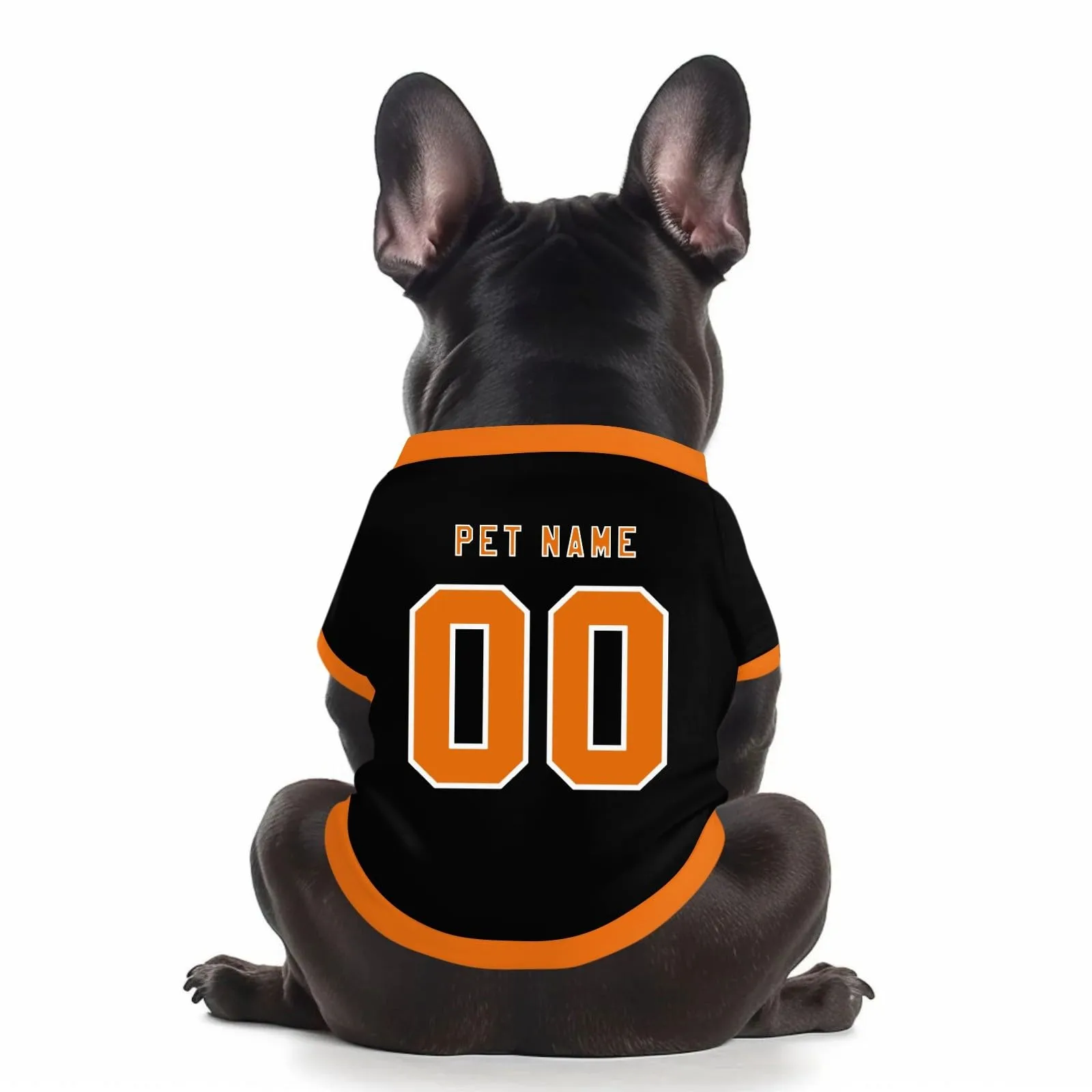 Camicia da cane semplice per cani di piccola, media e grande taglia Maglia da calcio per cani personalizzata con nome, numero, logo, maglie sportive personalizzate per animali domestici A35 - immagine 1