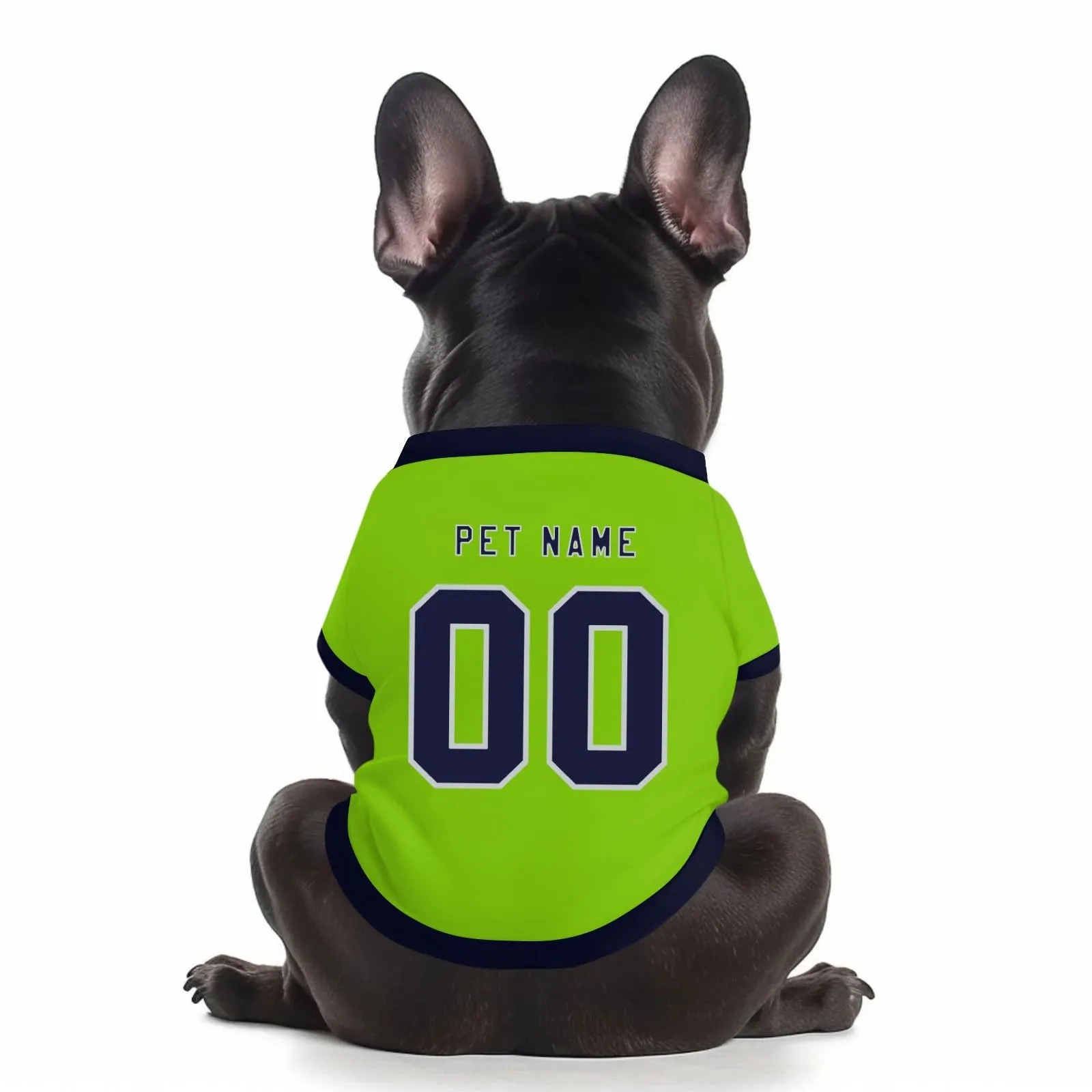 Camicia da cane semplice per cani di piccola, media e grande taglia Maglia da calcio per cani personalizzata con nome, numero, logo, maglie sportive personalizzate per animali domestici A04 - immagine 1