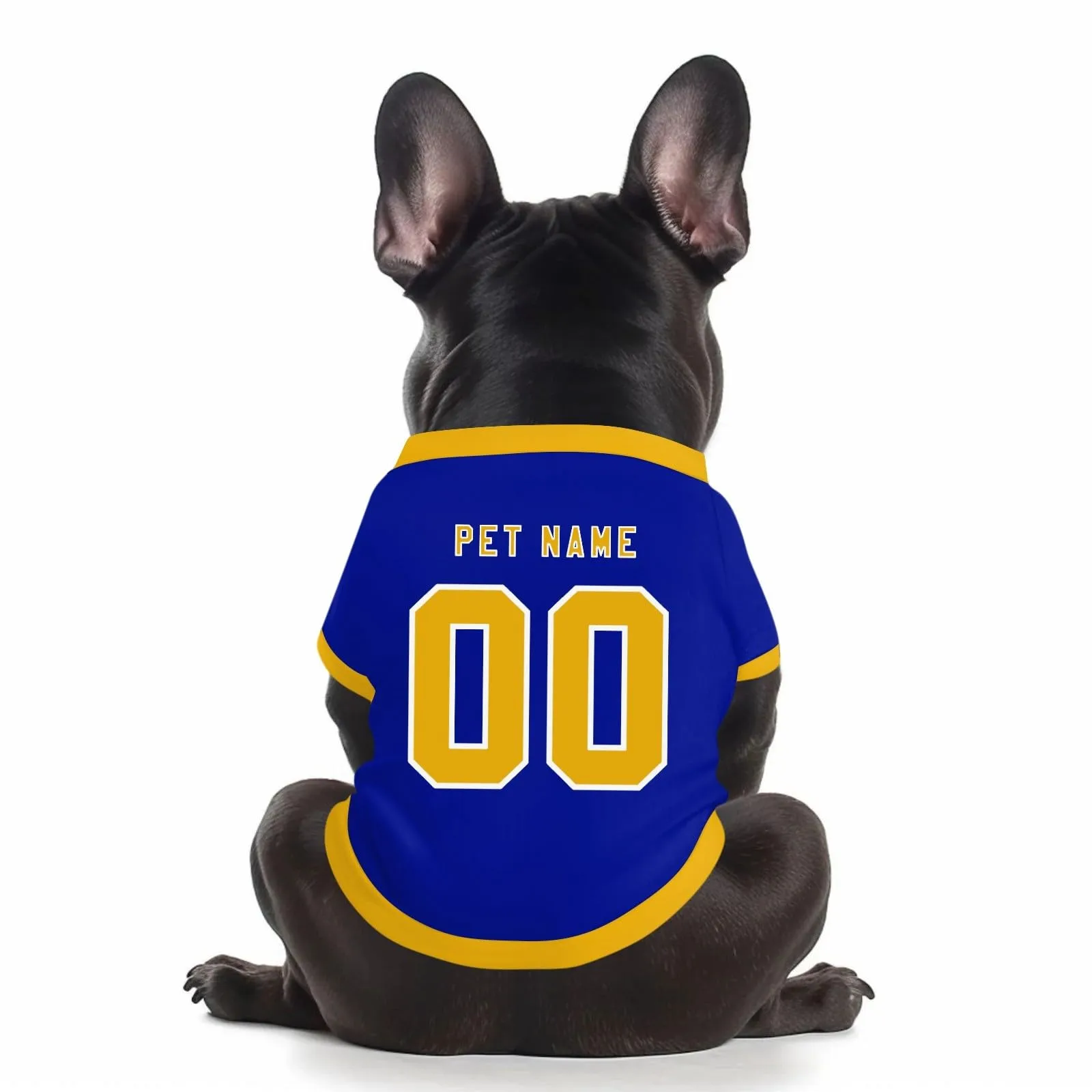 Camicia da cane semplice per cani di piccola, media e grande taglia Maglia da calcio per cani personalizzata con nome, numero, logo, maglie sportive personalizzate per animali domestici A33 - immagine 1