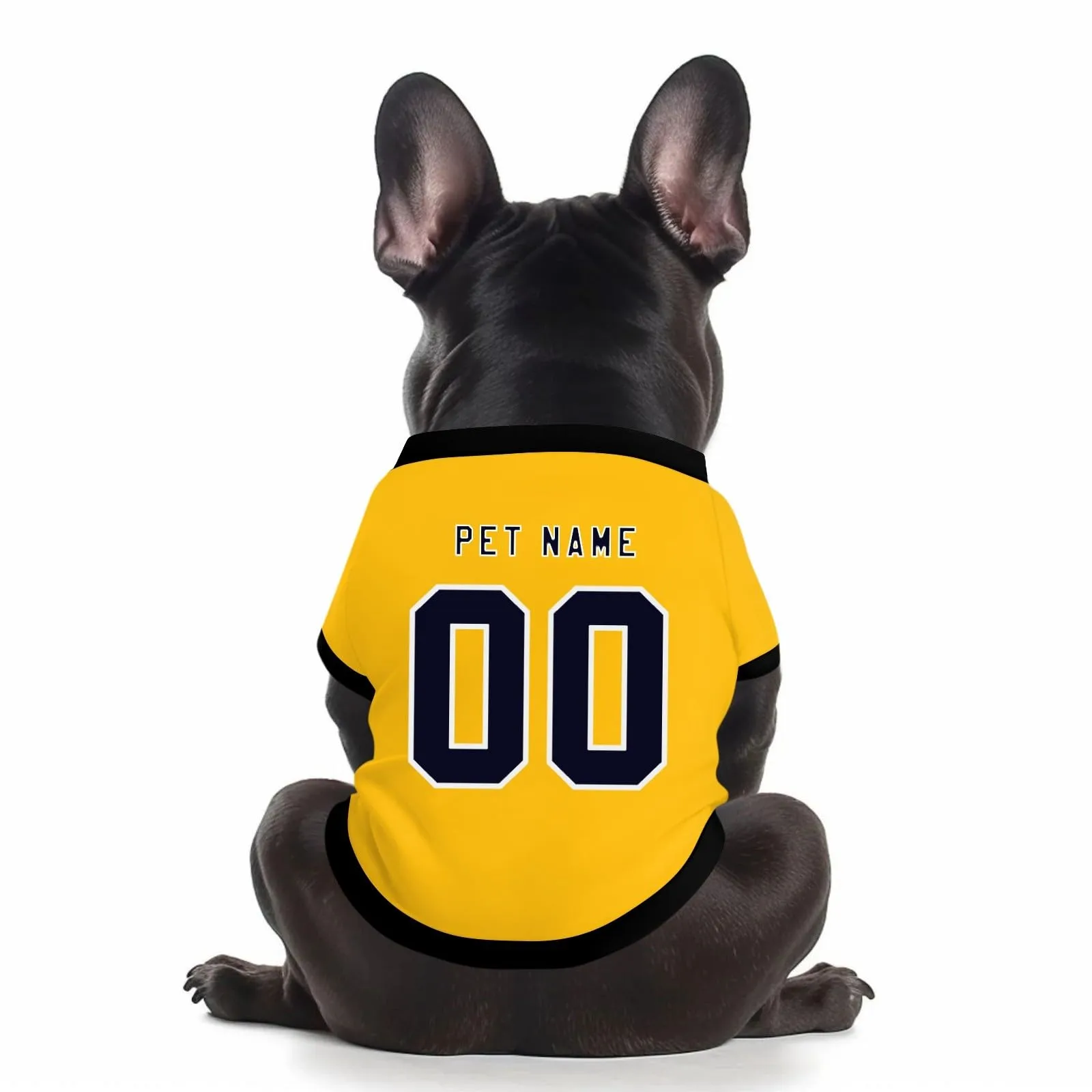 Camicia da cane semplice per cani di piccola, media e grande taglia Maglia da calcio per cani personalizzata con nome, numero, logo, maglie sportive personalizzate per animali domestici A40 - immagine 1