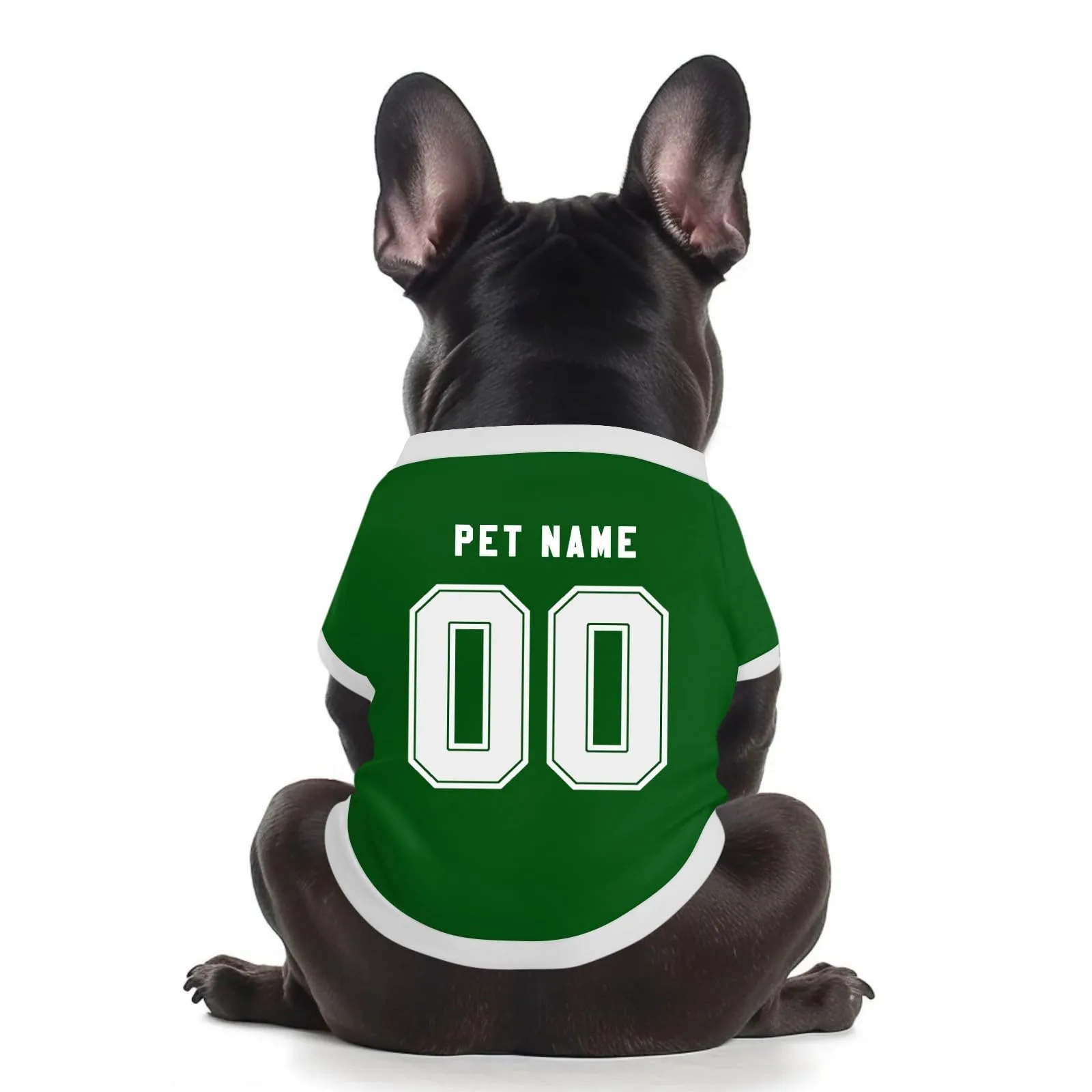 Camicia da cane semplice per cani di piccola, media e grande taglia Maglia da calcio per cani personalizzata con nome, numero, logo, maglie sportive personalizzate per animali domestici A13 - immagine 1