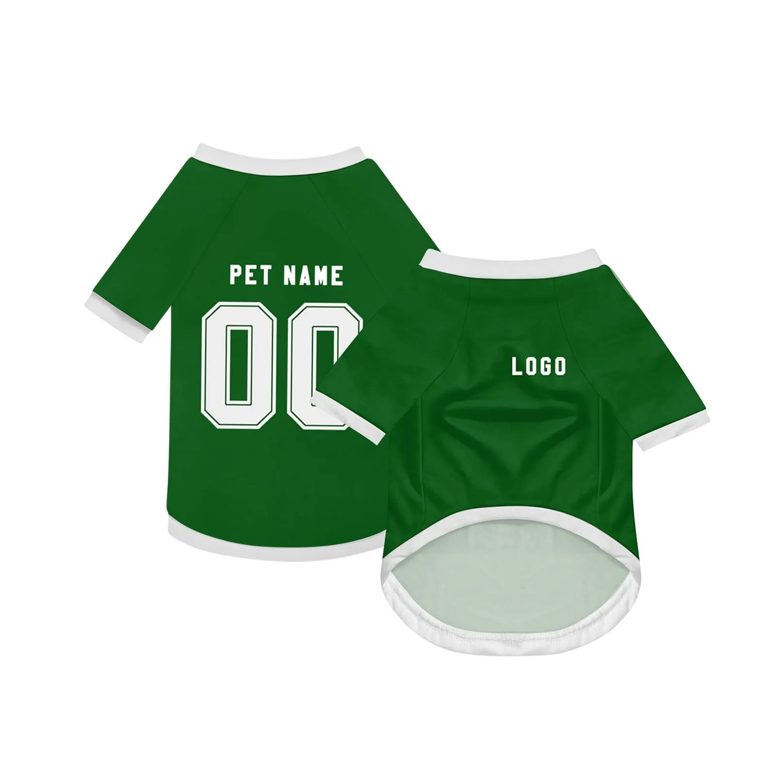 Camicia da cane semplice per cani di piccola, media e grande taglia Maglia da calcio per cani personalizzata con nome, numero, logo, maglie sportive personalizzate per animali domestici A13 - immagine 2