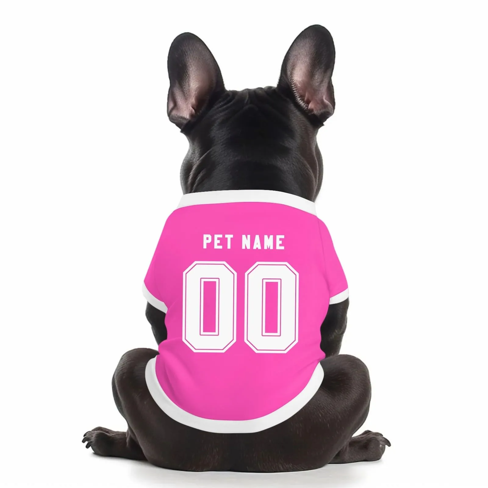 Camicia da cane semplice per cani di piccola, media e grande taglia Maglia da calcio per cani personalizzata con nome, numero, logo, maglie sportive personalizzate per animali domestici A36 - immagine 1