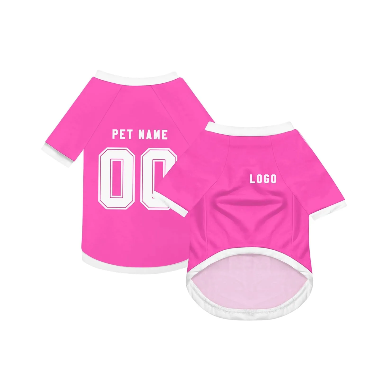 Camicia da cane semplice per cani di piccola, media e grande taglia Maglia da calcio per cani personalizzata con nome, numero, logo, maglie sportive personalizzate per animali domestici A36 - immagine 2