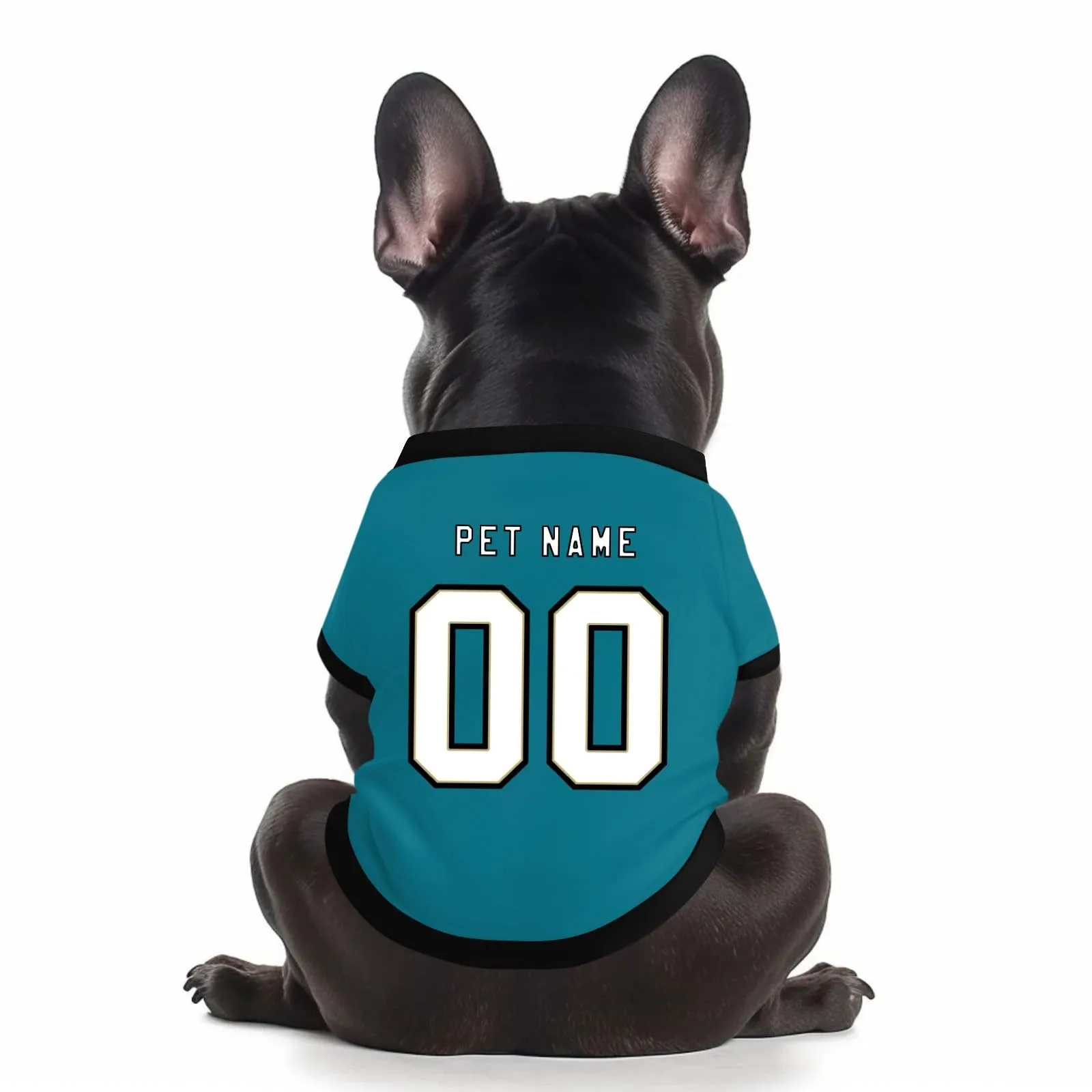 Camicia da cane semplice per cani di piccola, media e grande taglia Maglia da calcio per cani personalizzata con nome, numero, logo, maglie sportive personalizzate per animali domestici A37 - immagine 1