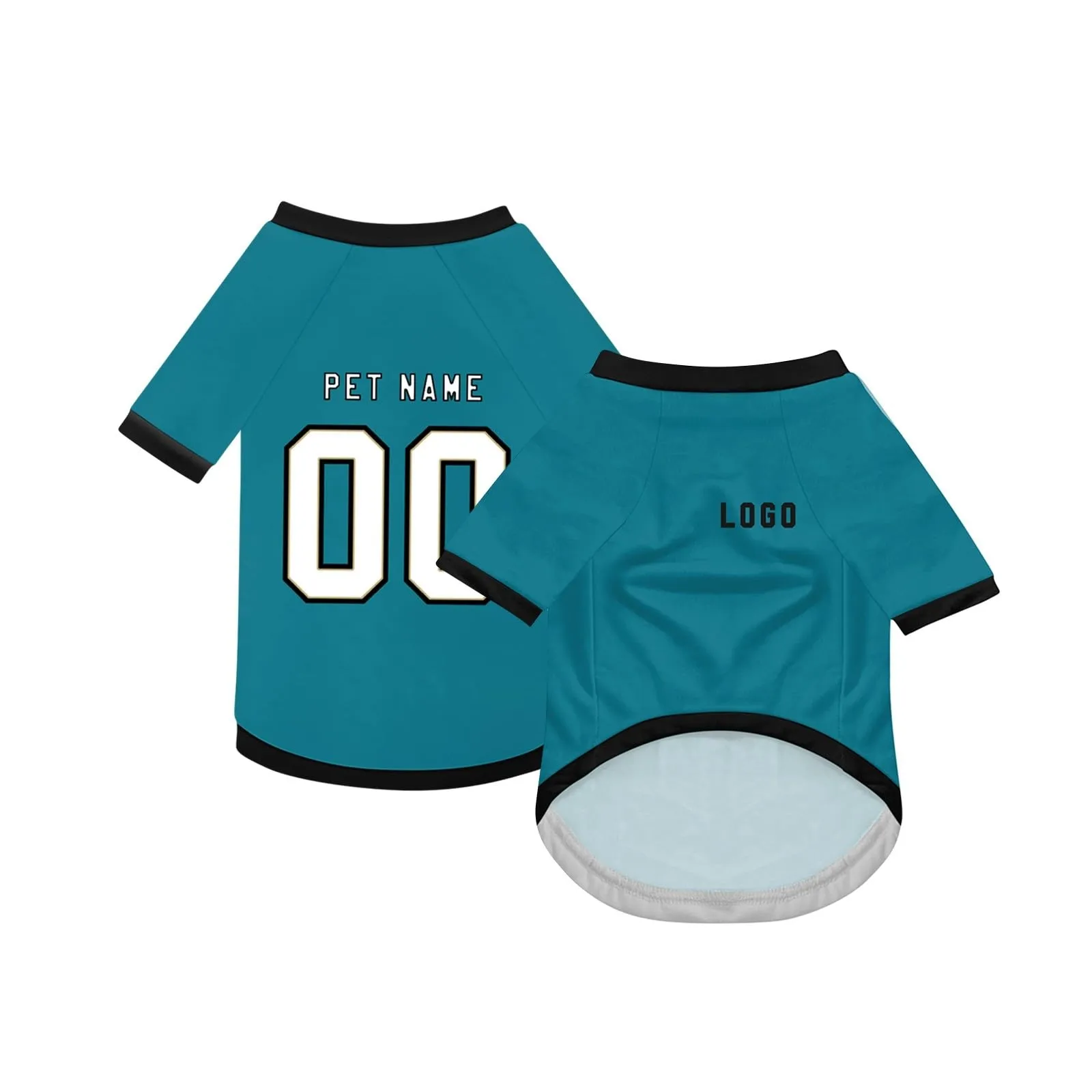 Camicia da cane semplice per cani di piccola, media e grande taglia Maglia da calcio per cani personalizzata con nome, numero, logo, maglie sportive personalizzate per animali domestici A37 - immagine 2