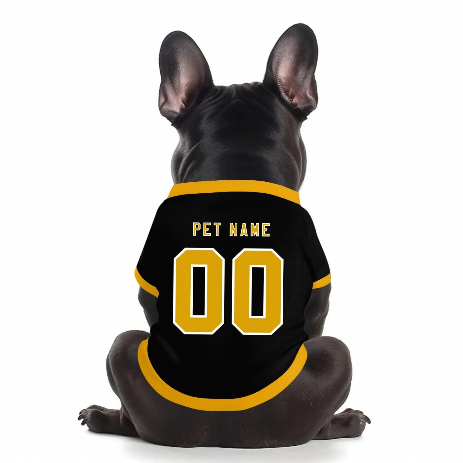 Camicia da cane semplice per cani di piccola, media e grande taglia Maglia da calcio per cani personalizzata con nome, numero, logo, maglie sportive personalizzate per animali domestici A01 - immagine 1