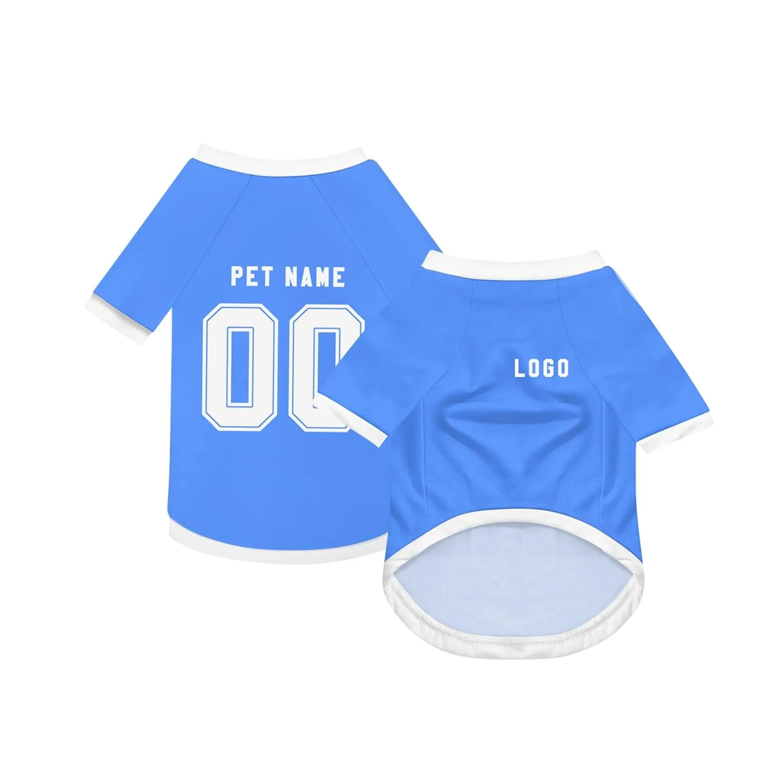 Camicia da cane semplice per cani di piccola, media e grande taglia Maglia da calcio per cani personalizzata con nome, numero, logo, maglie sportive personalizzate per animali domestici A29 - immagine 2