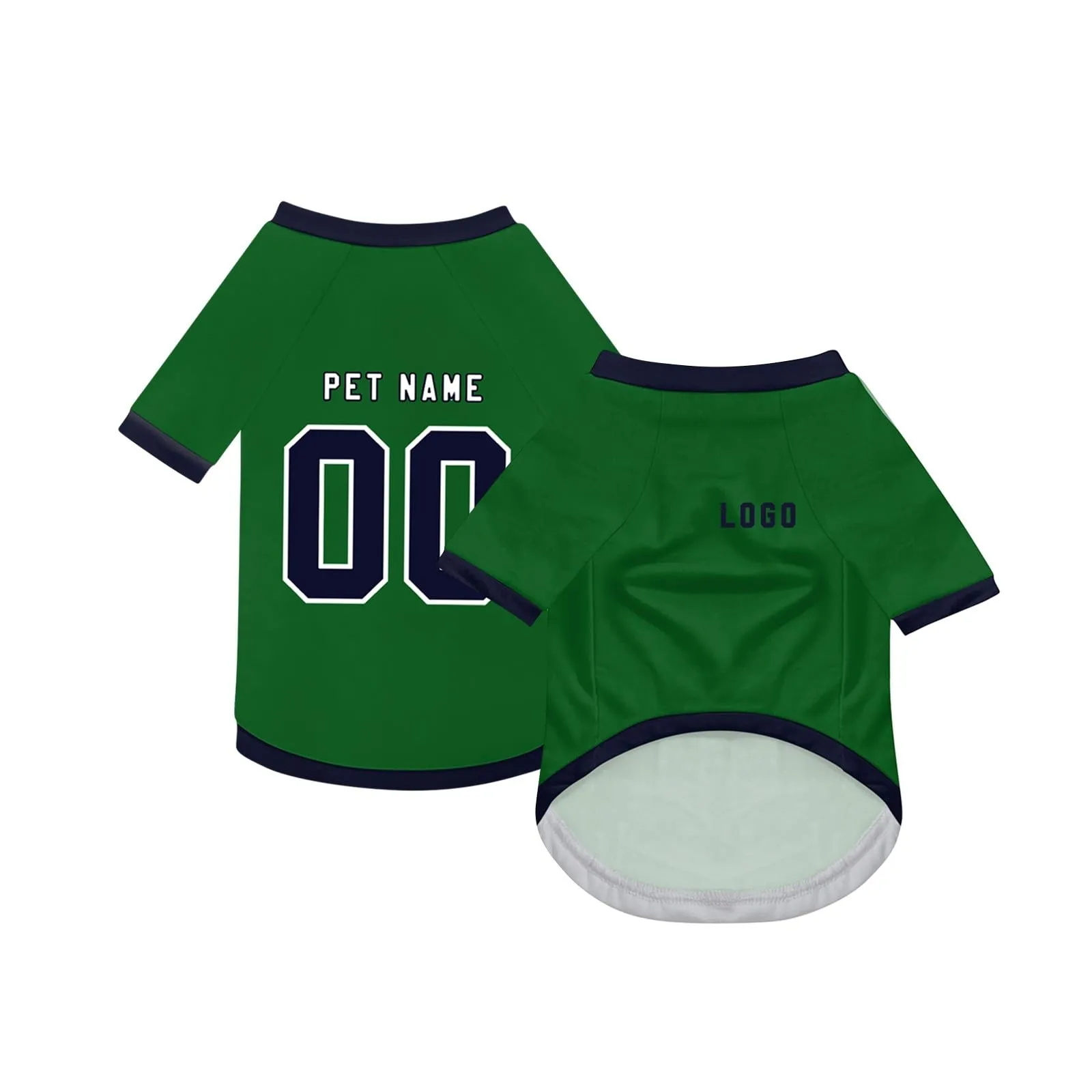 Camicia da cane semplice per cani di piccola, media e grande taglia Maglia da calcio per cani personalizzata con nome, numero, logo, maglie sportive personalizzate per animali domestici A03 - immagine 2