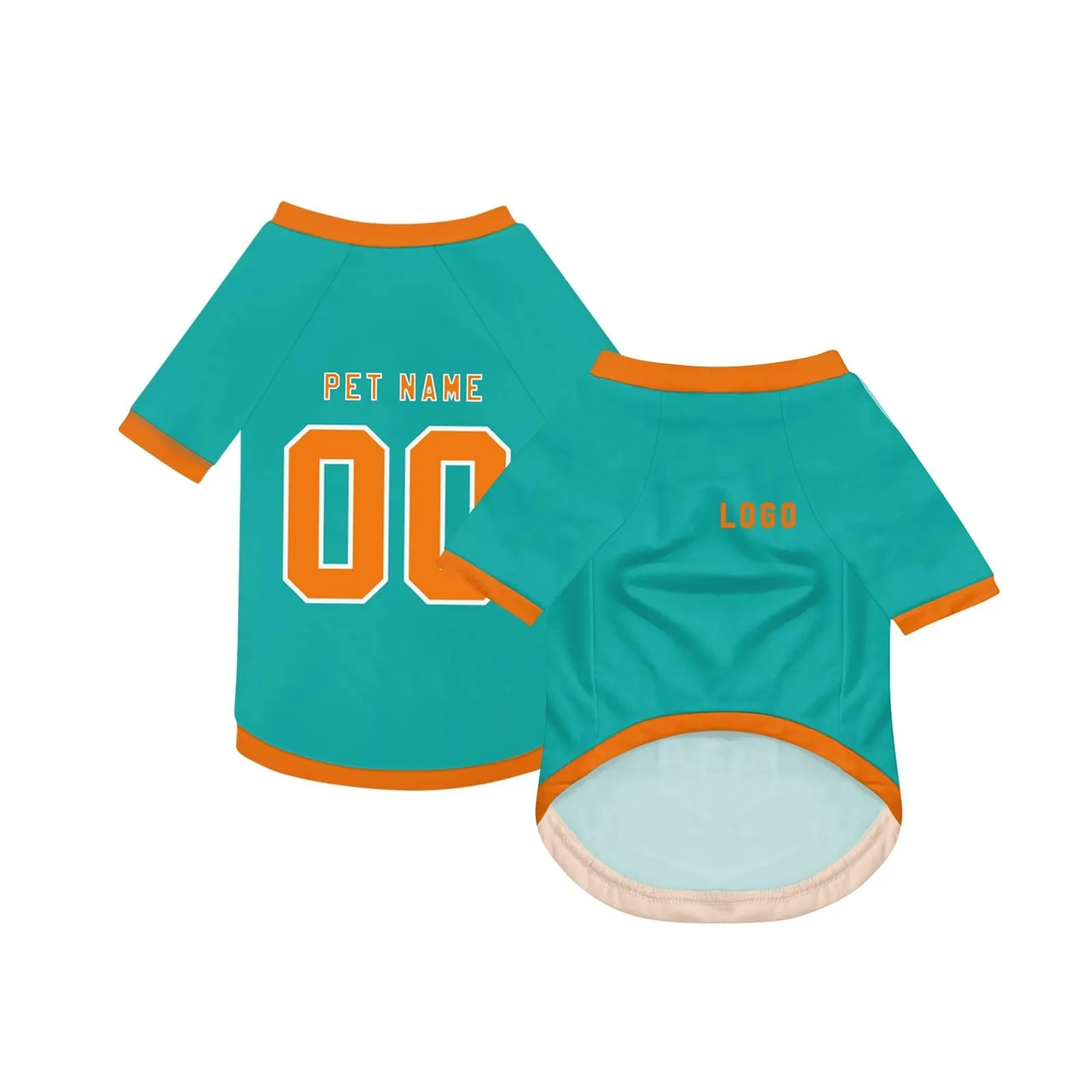 Camicia da cane semplice per cani di piccola, media e grande taglia Maglia da calcio per cani personalizzata con nome, numero, logo, maglie sportive personalizzate per animali domestici A12 - immagine 2