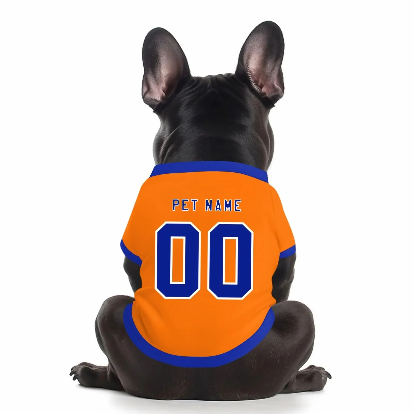 Camicia da cane semplice per cani di piccola, media e grande taglia Maglia da calcio per cani personalizzata con nome, numero, logo, maglie sportive personalizzate per animali domestici A18 - immagine 1