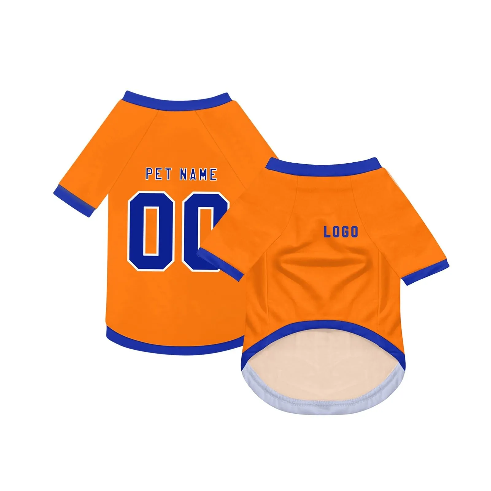 Camicia da cane semplice per cani di piccola, media e grande taglia Maglia da calcio per cani personalizzata con nome, numero, logo, maglie sportive personalizzate per animali domestici A18 - immagine 2