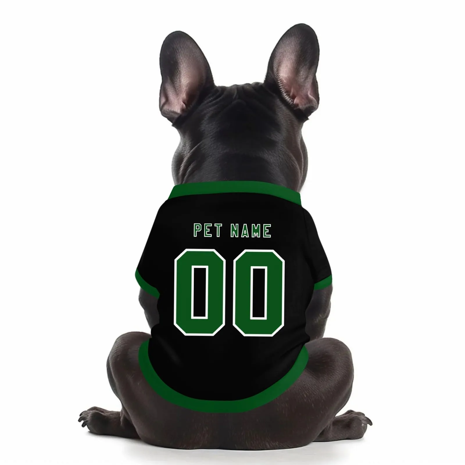 Camicia da cane semplice per cani di piccola, media e grande taglia Maglia da calcio per cani personalizzata con nome, numero, logo, maglie sportive personalizzate per animali domestici A32 - immagine 1