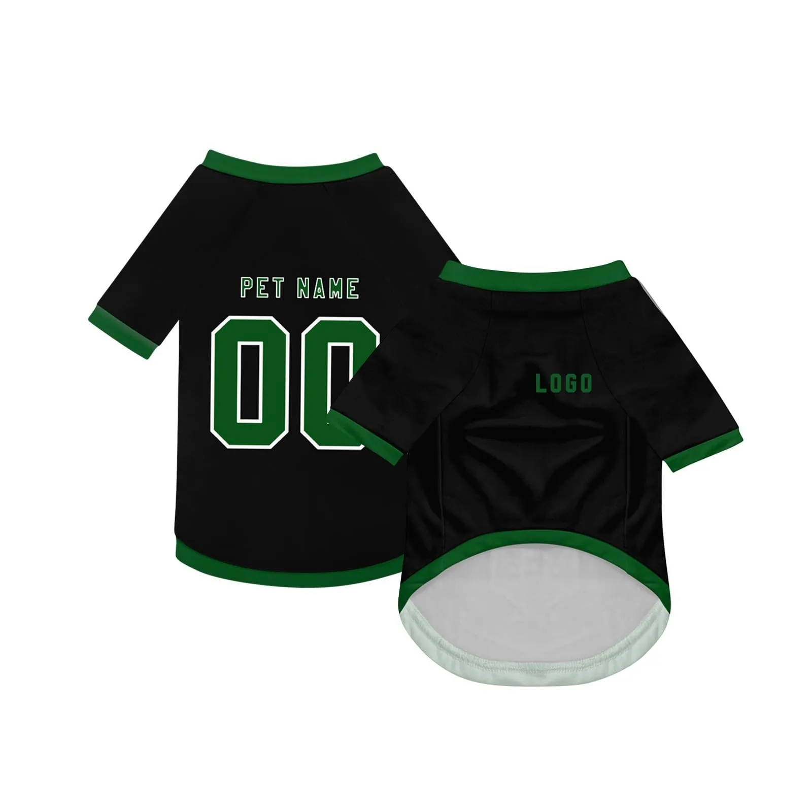 Camicia da cane semplice per cani di piccola, media e grande taglia Maglia da calcio per cani personalizzata con nome, numero, logo, maglie sportive personalizzate per animali domestici A32 - immagine 2