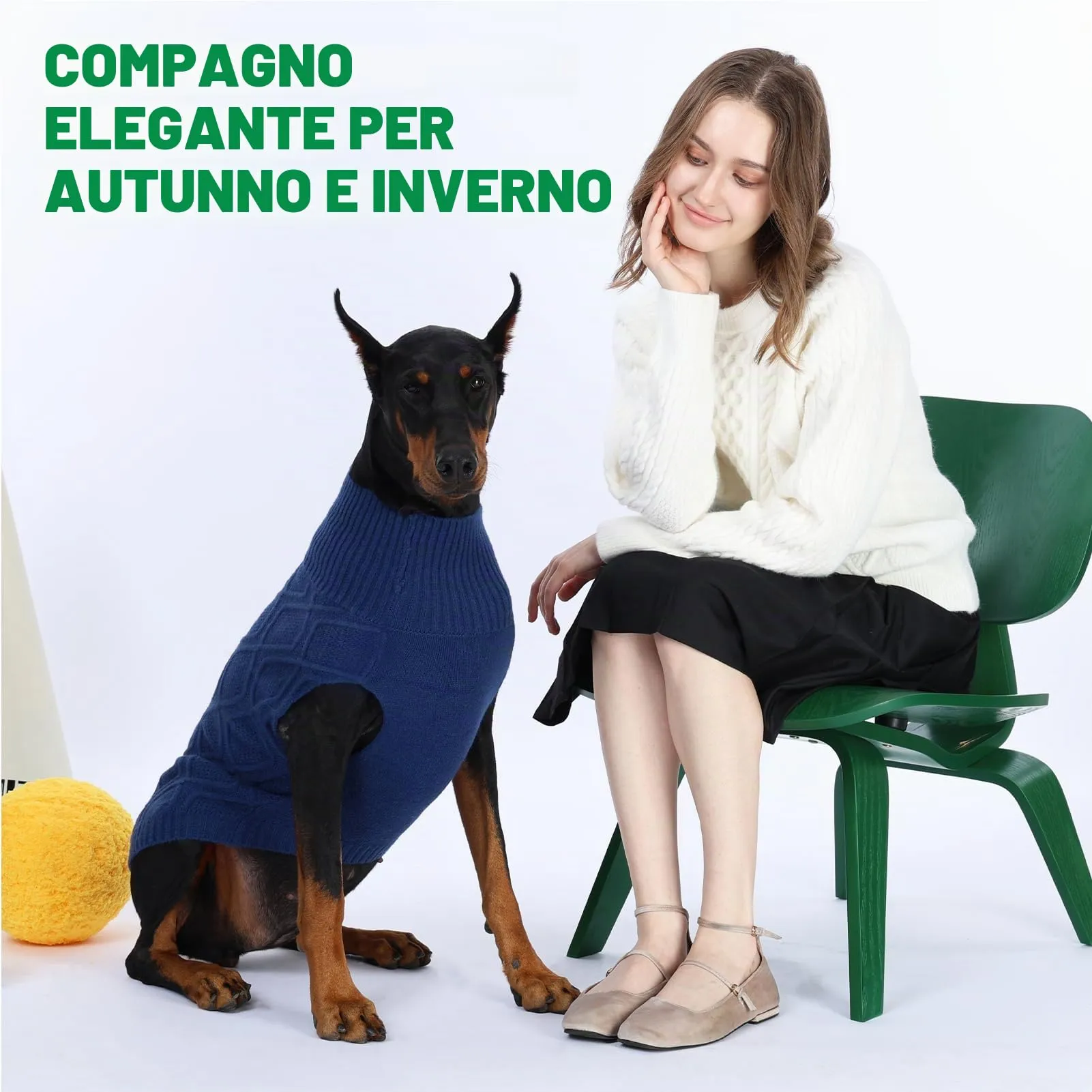 KONVINIT Maglione per Cani Piccoli Collo Alto Senza Maniche Inverno Caldo - immagine 7