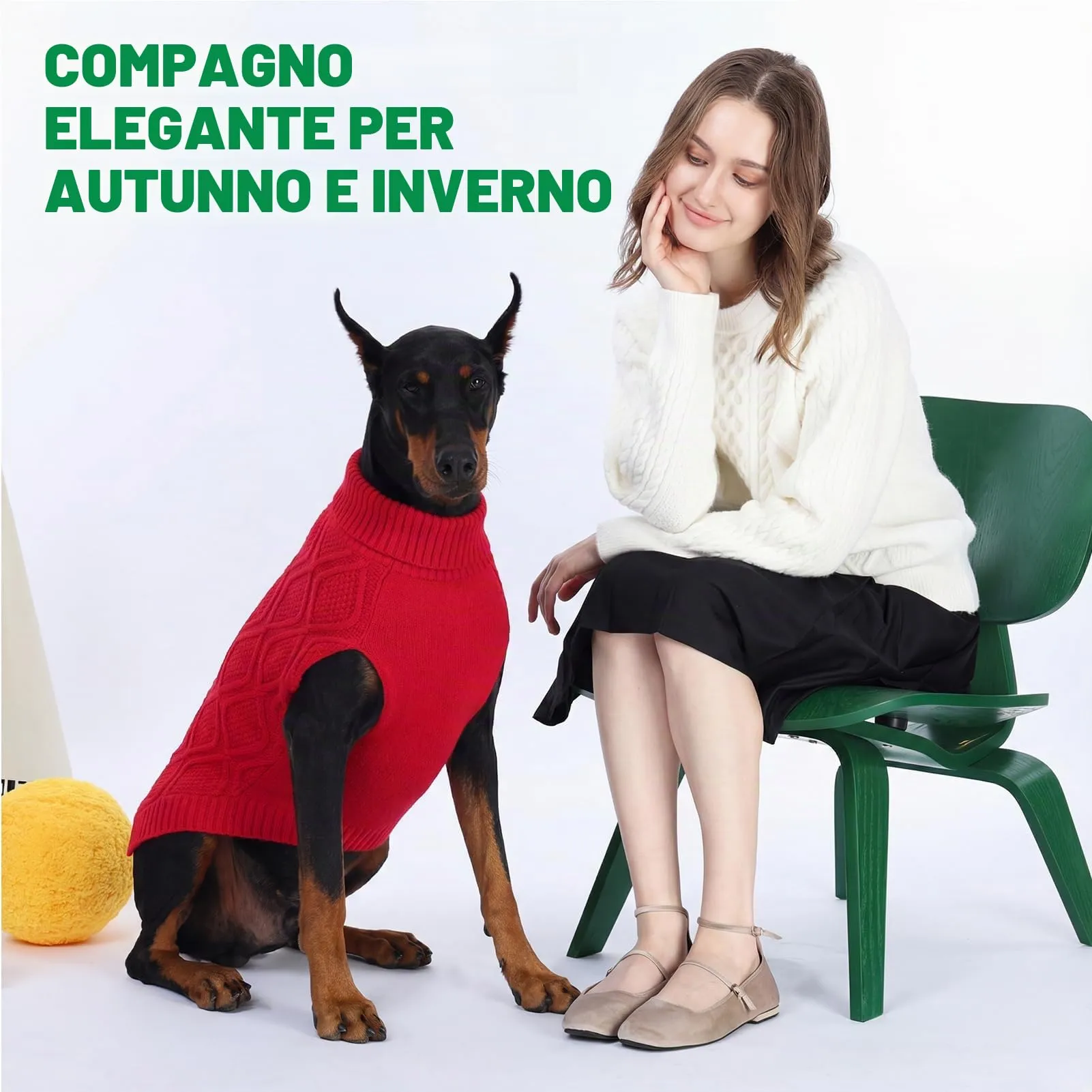 KONVINIT Maglione Cane Taglia Grande Invernale Caldo Maglia Dog Sweater L - immagine 8