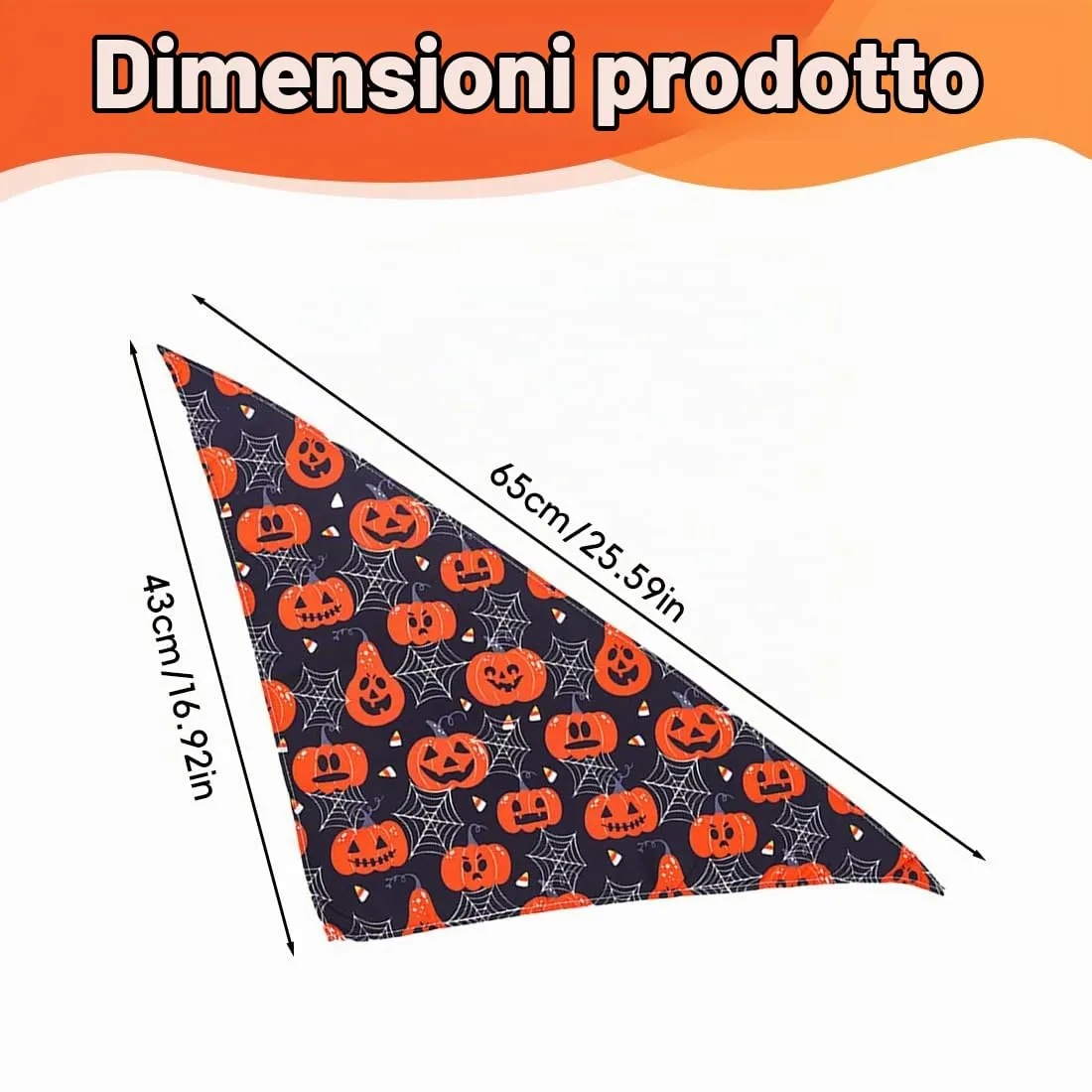 WUSJCOF 2Pcs Bandana Regolabile per Cani con Motivo Strega e Zucca per Cani Piccoli, Medi e Grandi, Costume per Halloween - immagine 2